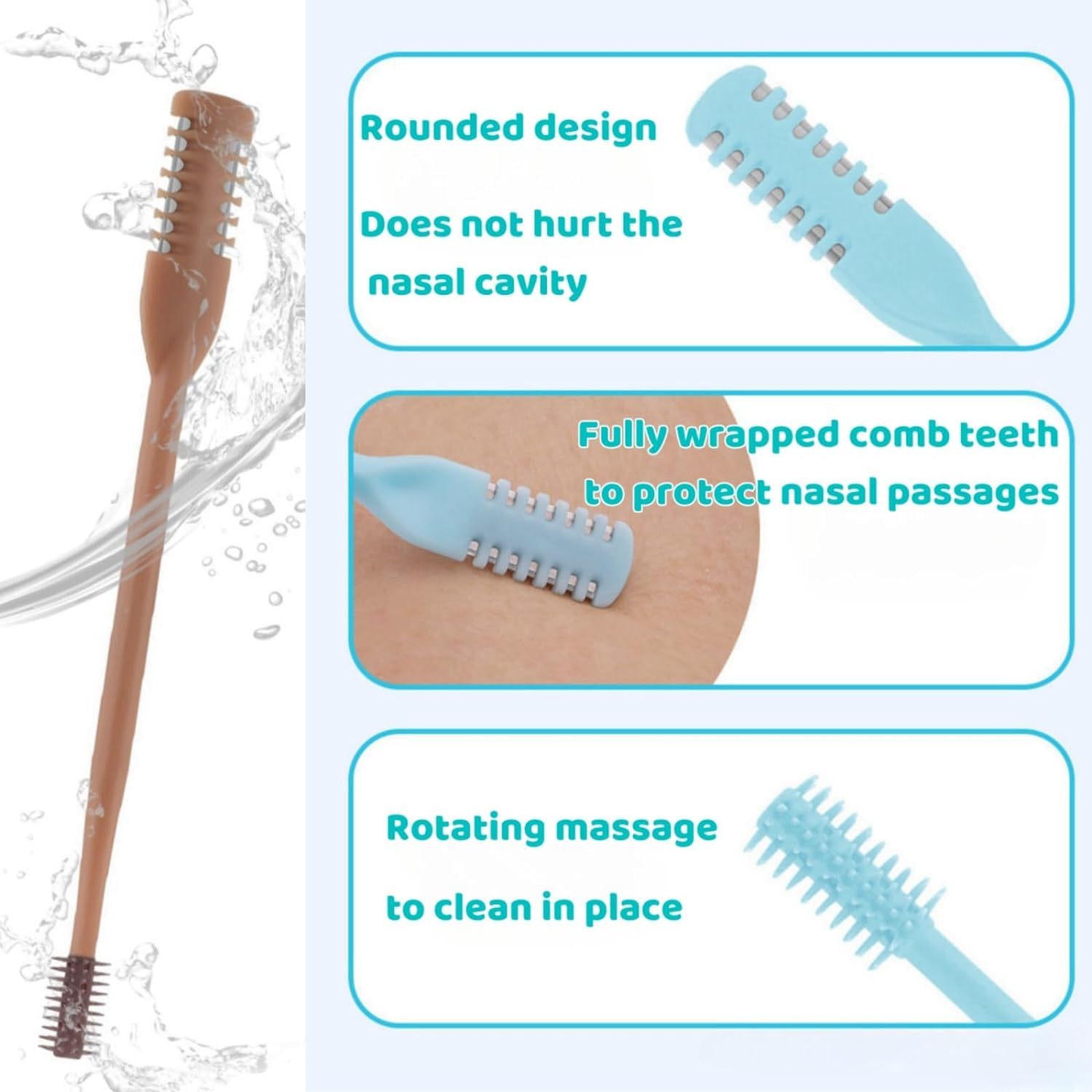 2024 New 2-in-1 Double Sided Nose Hair Trimmer & Ear Hair Remover - 360° Rotating Safe Design for Men & Women - Beige 4 Pack - Perfect for Travel, Grooming Kits & Personal Care Routine