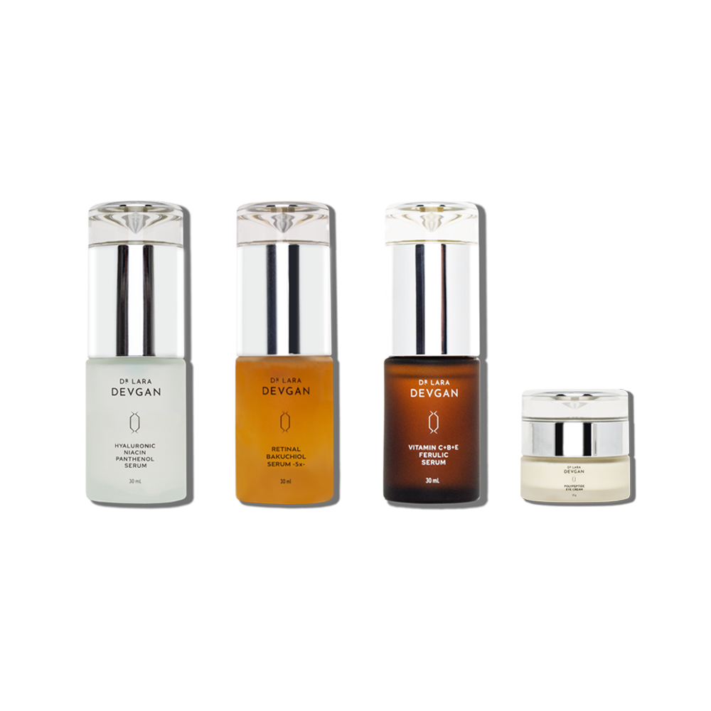 Best Anti-Aging Skincare Set - Vitamin C Serum, Retinol Cream & Hyaluronic Acid Moisturizer for Wrinkles & Fine Lines - Perfect for Night Routine & Daily Facial Care
