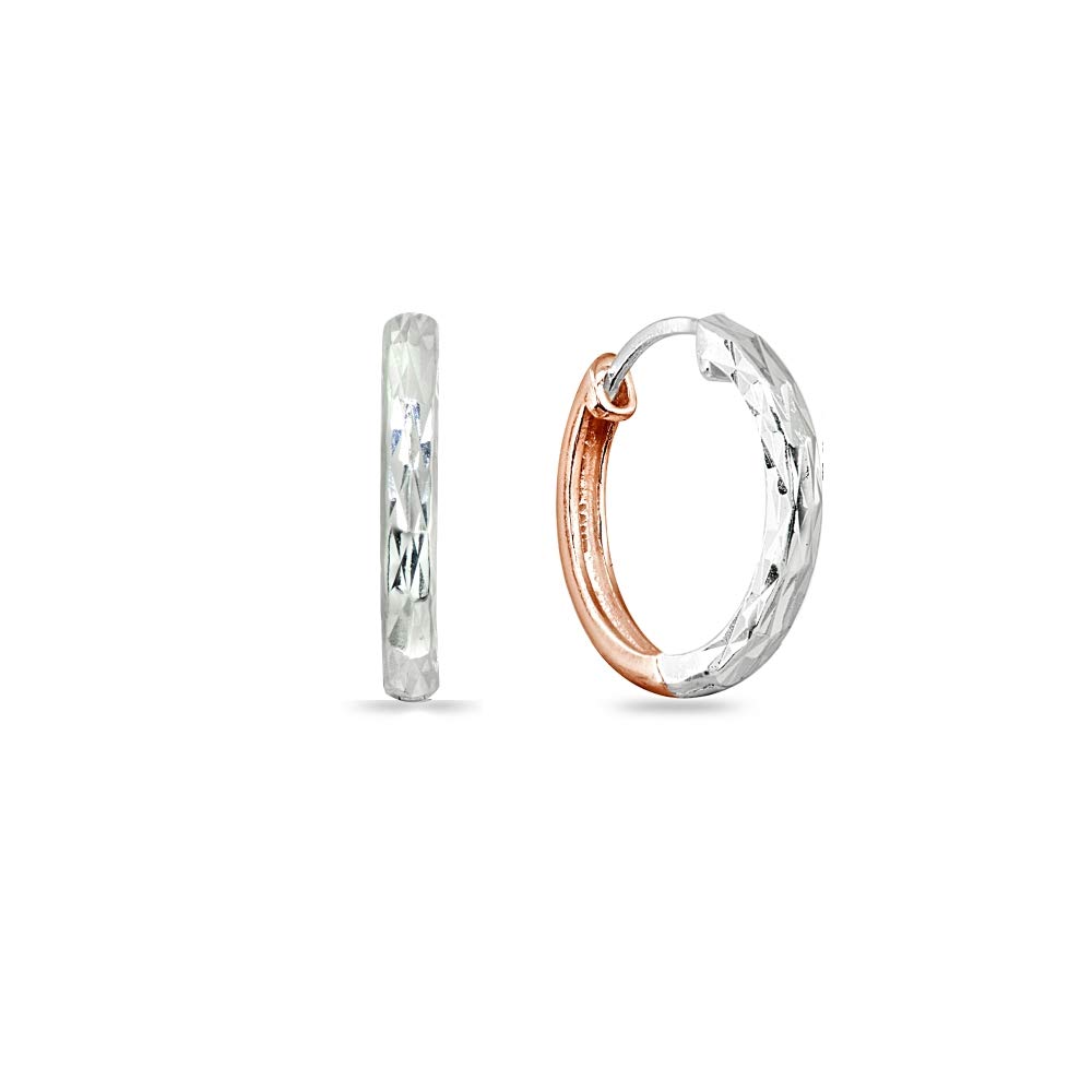 Sterling Silver 16mm Oval Small Hinged Huggie Hoop Earrings for Women - Dainty & Minimalist Everyday Jewelry - Perfect for Work, Date Night & Gifts