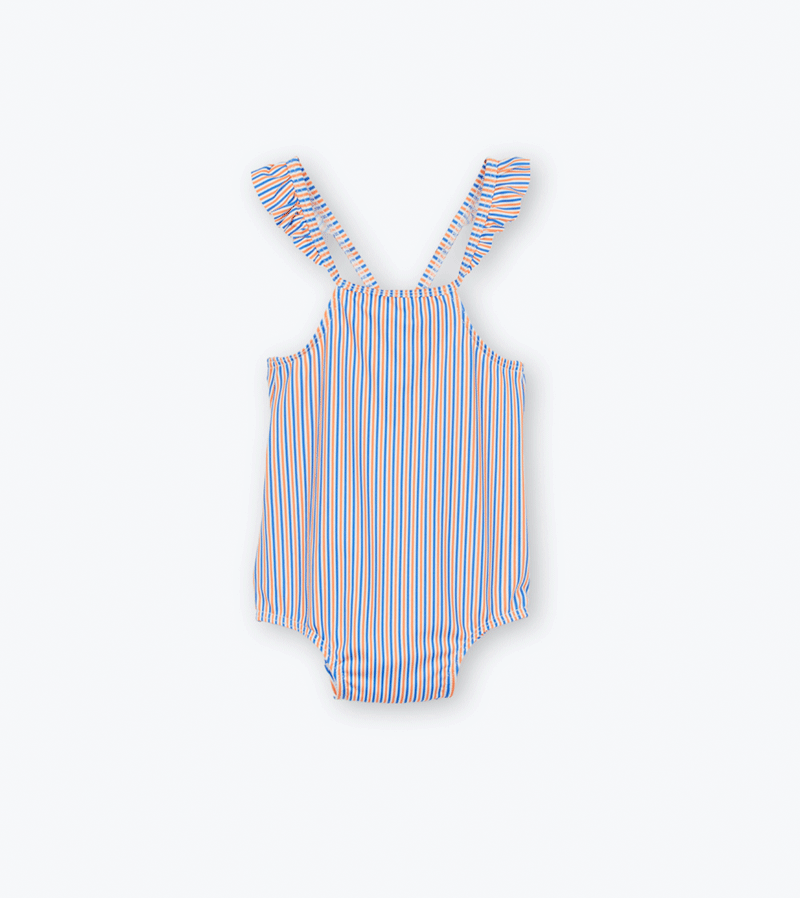 Arsene et les Pipelettes Striped Baby Swimwear - UV Protection One-Piece Bathing Suit for Infants & Toddlers - Perfect for Pool, Beach & Summer Water Play