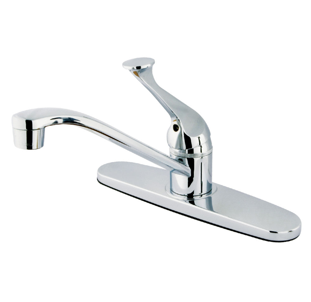 Kingston Brass KB571 Chatham Single Handle Centerset Kitchen Faucet - Modern Stainless Steel Sink Faucet with High Arc Spout for Easy Washing | Perfect for Home Kitchen, RV, and Bar Sinks
