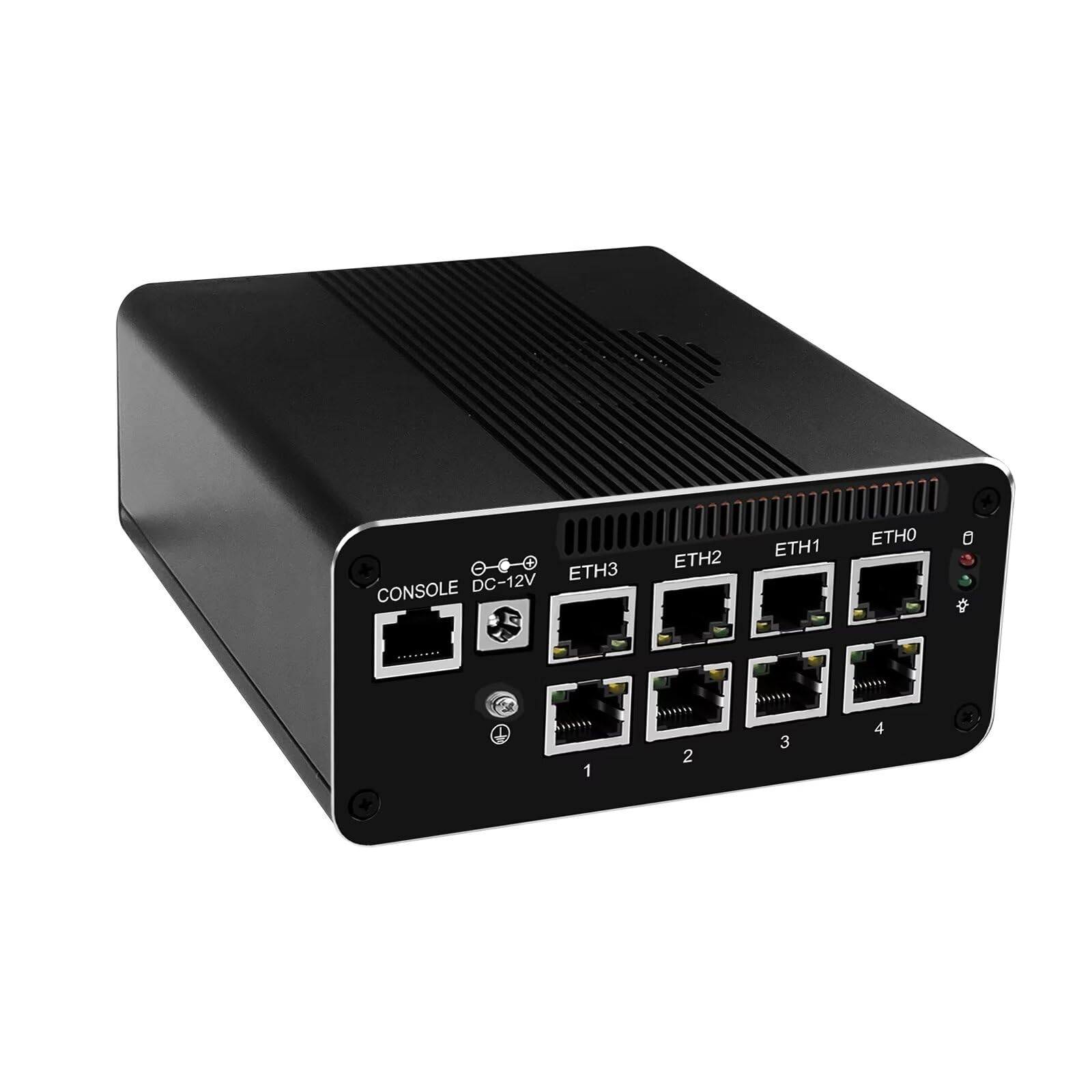 PeeliCeeli Firewall Micro Appliance Mini PC - 12th Gen Intel Pentium Gold 8505, 8x 2.5GbE LAN Ports, PCIe x8, OPNsense Router Hardware, USB 3.2, TF Card Slot, HDMI, DisplayPort, Type-C, 64GB DDR5 RAM, 1TB SSD | Ideal for Home Network Security, Small Business Firewall, VPN Server & High-Speed Routing