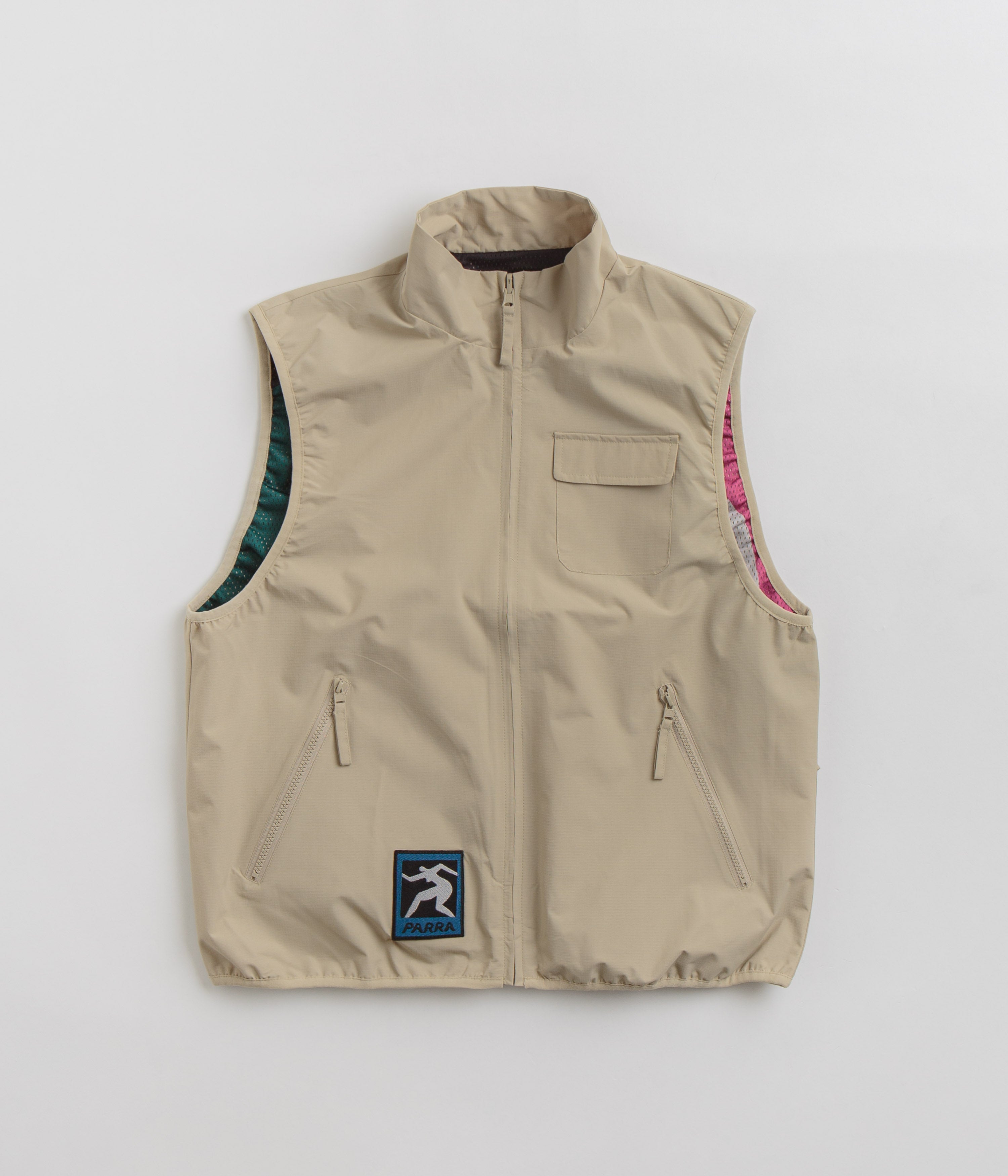 Parra Ghost Cave Reversible Vest - Tan | Lightweight Outdoor Jacket for Hiking, Camping & Travel | Men's & Women's Versatile Layering Piece