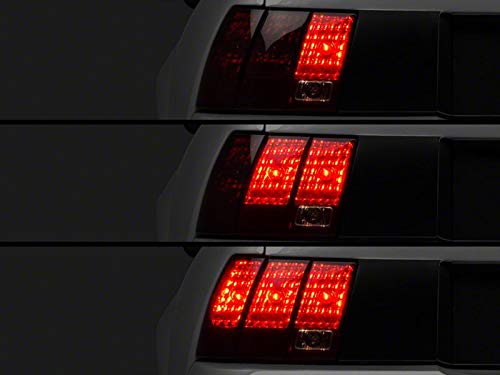 Raxiom Black Housing Smoked Lens Tail Lights & Sequential Tail Light Kit for 1999-2004 Ford Mustang (Excludes 99-01 Cobra) - Upgrade Your Ride for Night Driving & Car Shows