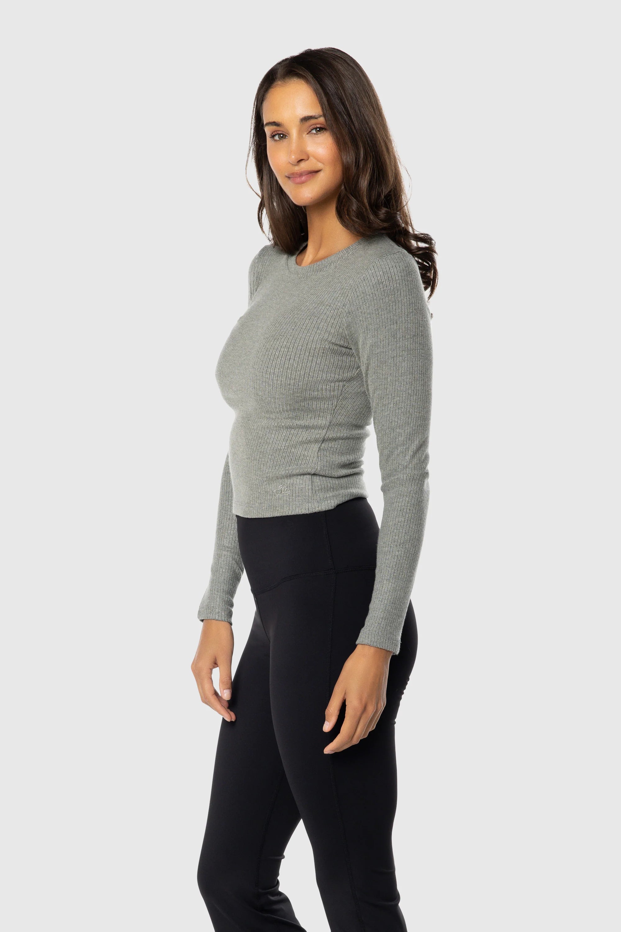 Premium Ribbed Long Sleeve Shirt for Women - Soft Stretch Comfort Fit - Perfect for Casual Wear, Layering & Office Outfits