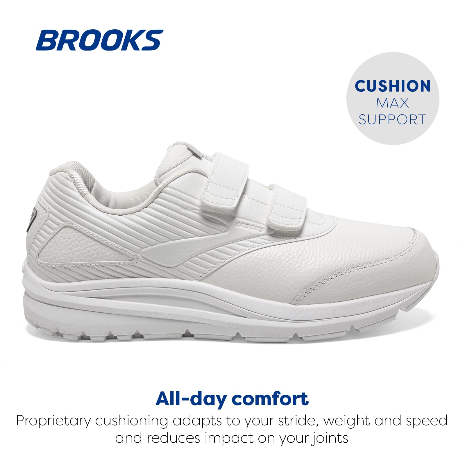 Brooks Men's Addiction Walker V-Strap 2 Walking Shoes - Supportive Orthopedic Sneakers for Flat Feet & Overpronation - Comfortable Walking Shoes for Men with Arch Support - Ideal for Nurses, Teachers & All-Day Wear
