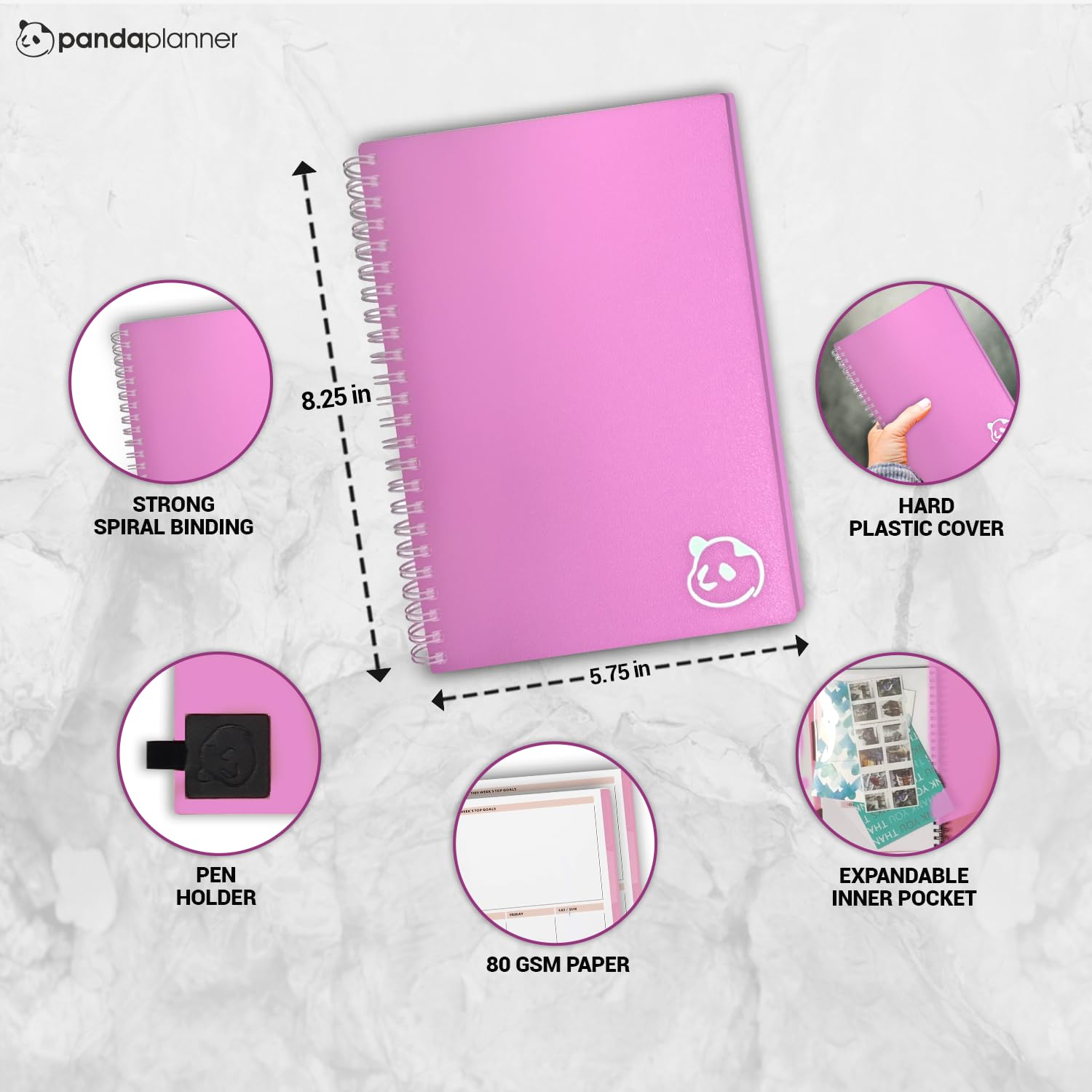 Panda Planner 2025 Undated Weekly Planner - 5.75