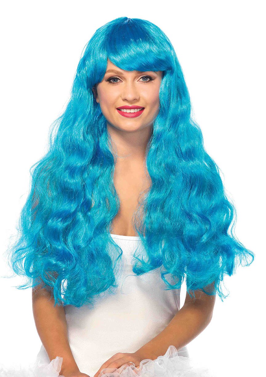 Leg Avenue Women's Wavy Long Synthetic Hair Wig - Blonde/Brown/Black Ombre Cosplay Costume Accessory for Halloween, Parties & Costume Events