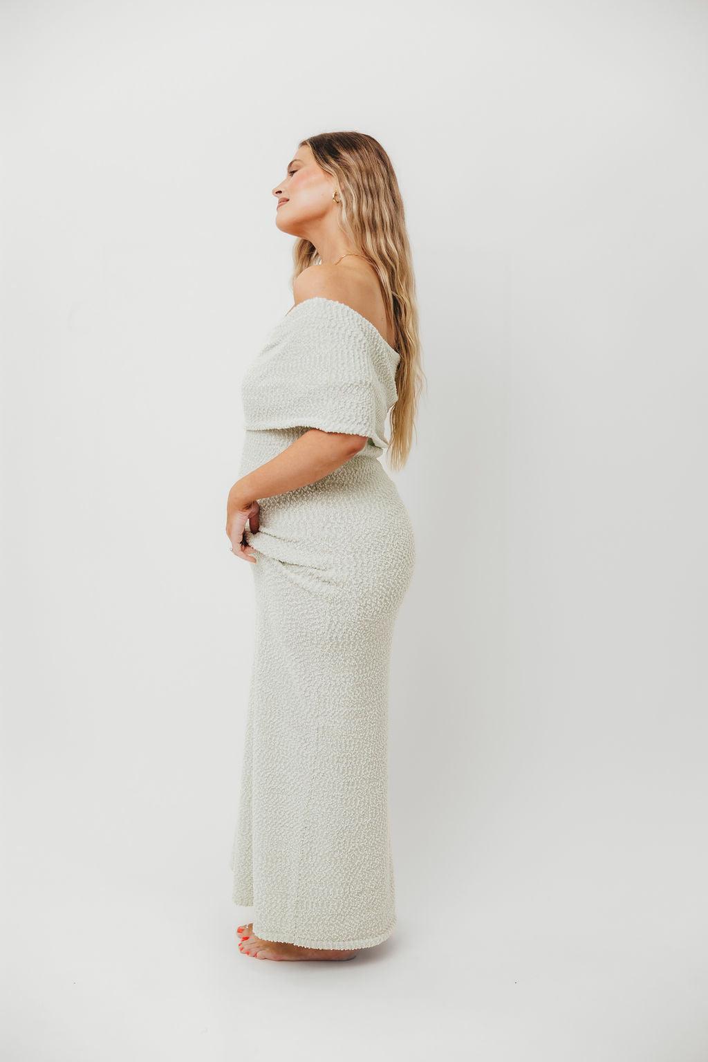 Brit Maxi Dress in Seafoam Green - Bump Friendly Maternity Dress for Pregnancy | Perfect for Baby Showers, Beach Vacations & Summer Outfits