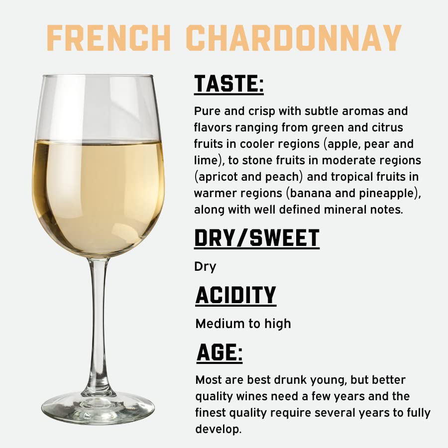 Premium Fontana French Chardonnay Wine Making Kit - 6 Gallon Batch (Makes 30 Bottles) | Complete Ingredients for Home Winemaking | Perfect for Parties, Gifts & Special Occasions