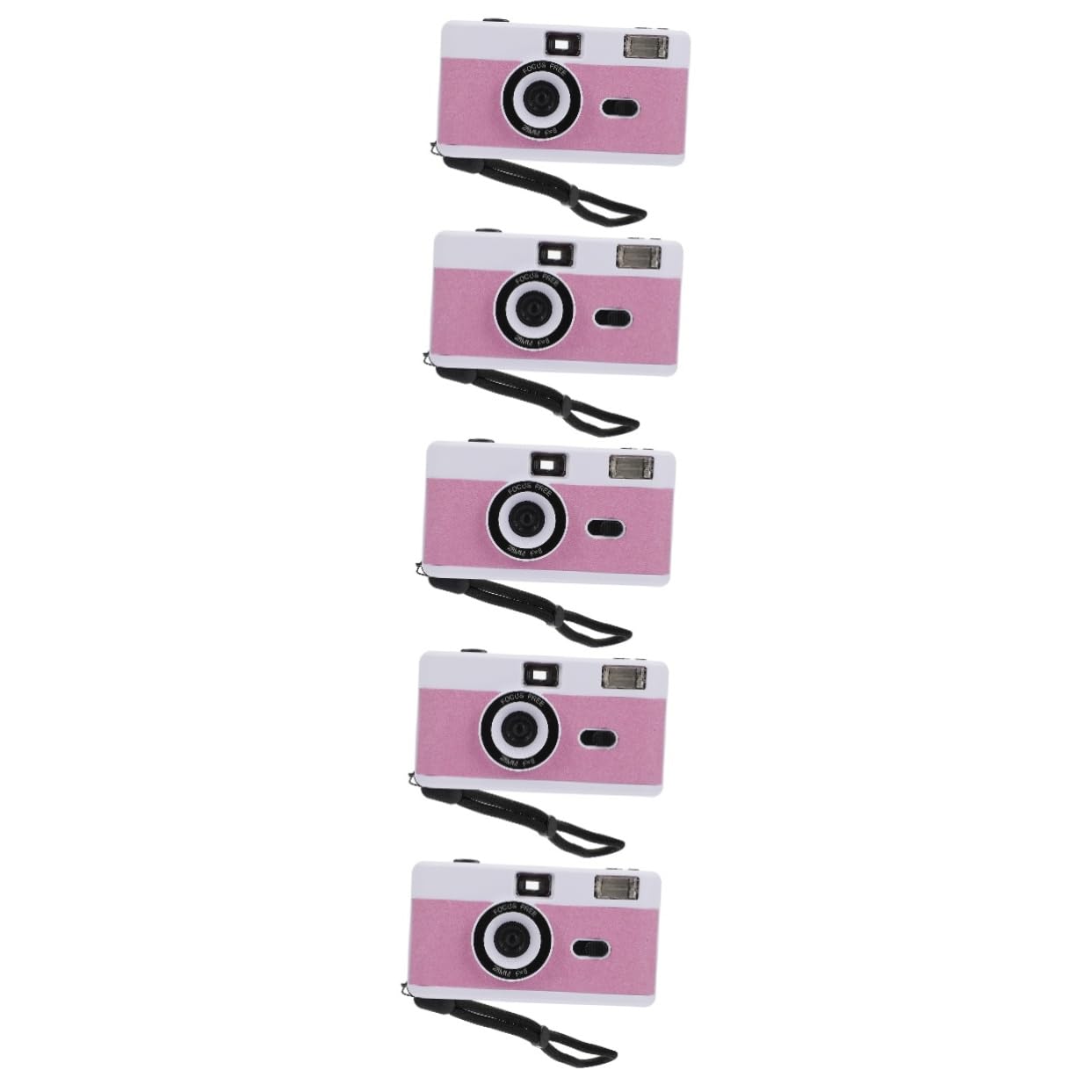 OSALADI 5-Pack Retro Film Camera Set - Vintage Style Travel Electronic Camera with Built-in Flash, Portable Mini ABS Camera for Photography Enthusiasts - Perfect for Travel, Parties, and Vintage Photo Shooting