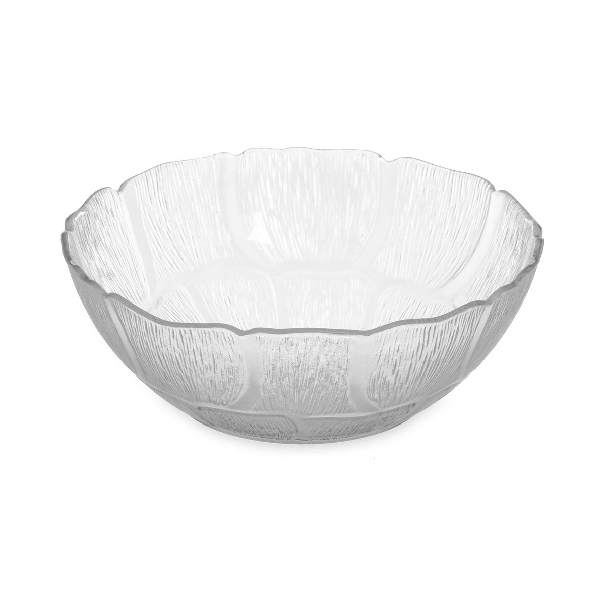 Carlisle 690807 Clear Petal Mist Bowl - 1.3 Quart Serving Bowl for Salads, Desserts & Entertaining - Durable Plastic Bowl for Home, Restaurants & Catering