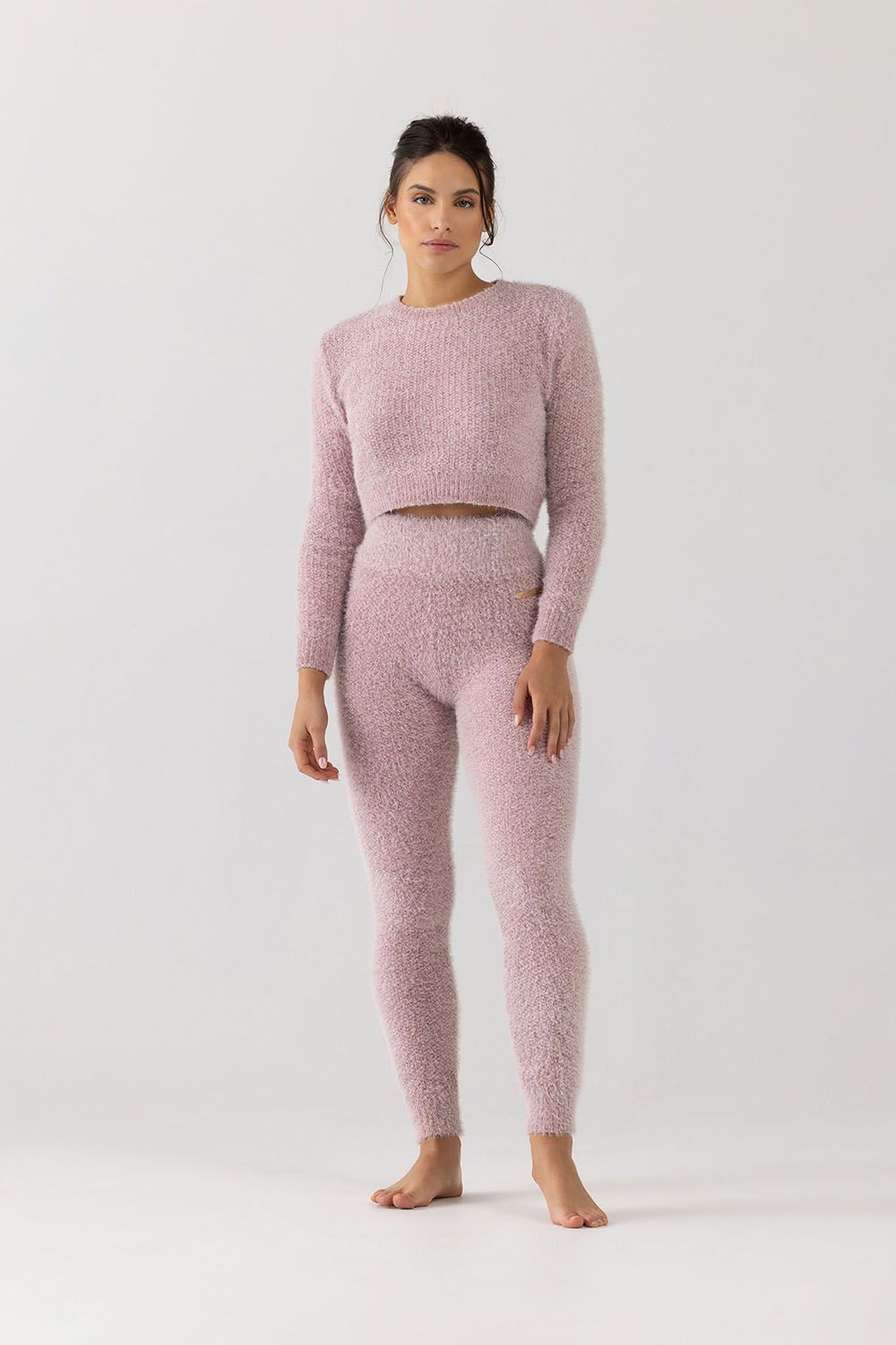 Bloch Women's Popcorn Stitch Legging - High Waisted Yoga Pants for Dance, Workout & Lounge - Soft Stretchy Comfortable Tights for Ballet, Pilates & Everyday Wear