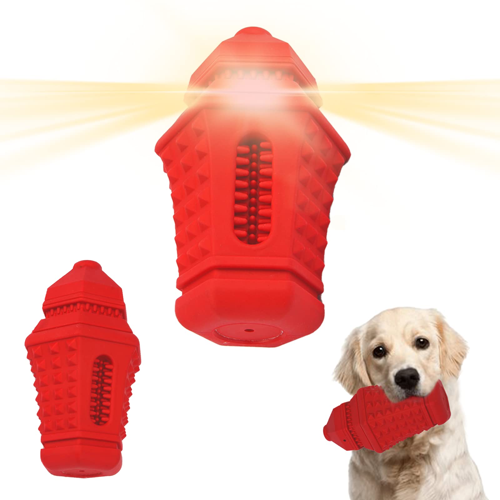 Durable Rubber Dog Chew Toys for Aggressive Chewers - Tough Lighthouse Squeaky Toy for Teeth Cleaning & Training | Perfect for Large Breed Dogs & Puppy Teething Relief