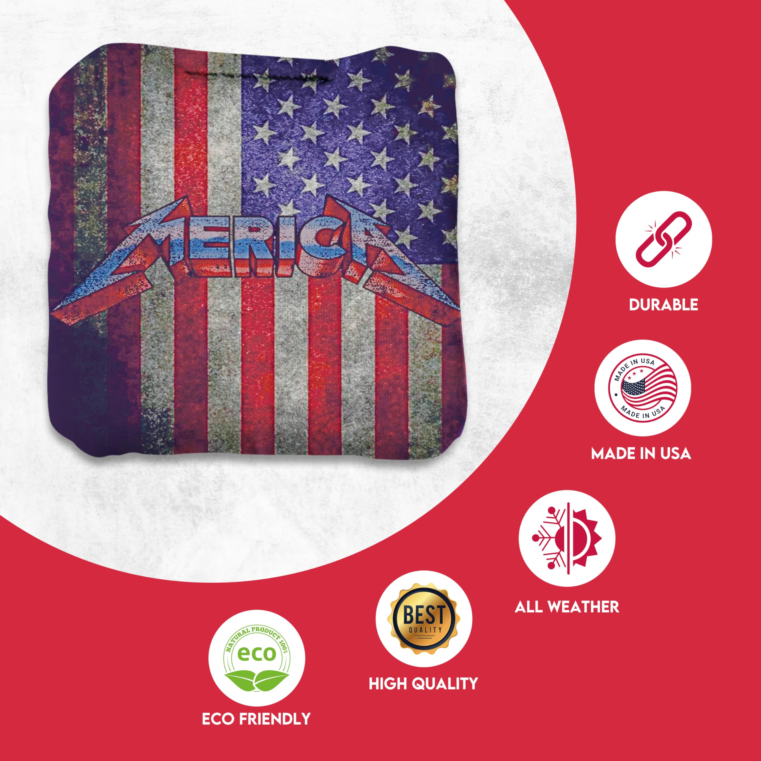 Pro Cornhole Bags Set of 8 - Regulation Tournament Cornhole Bean Bags | Premium Slick & Stick Design | Made in USA | Perfect for Backyard Parties, Tailgating & Competitive Cornhole Games
