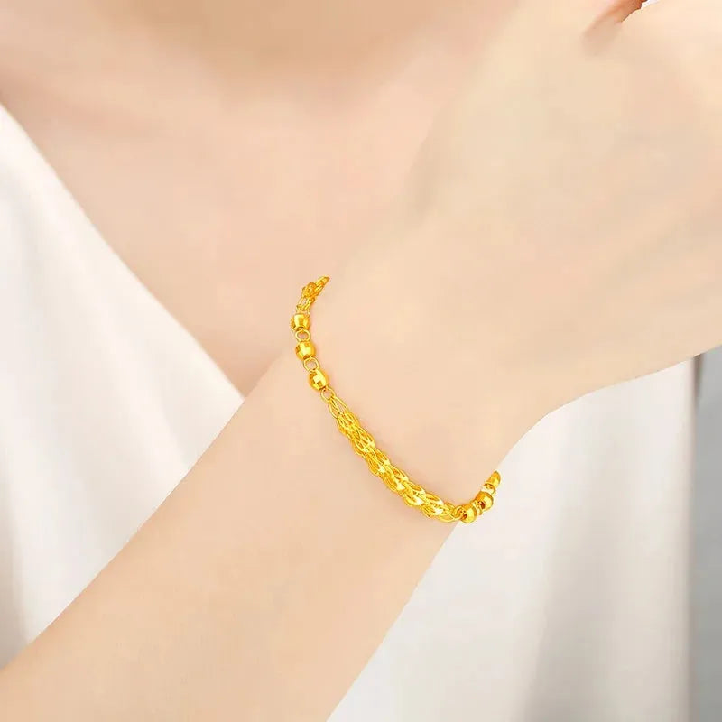 24K Pure Gold Bracelet 999 Solid Real Gold Bangle - Elegant Butterfly Design, Trendy Classic Jewelry for Women | Perfect for Gifts, Parties, and Special Occasions