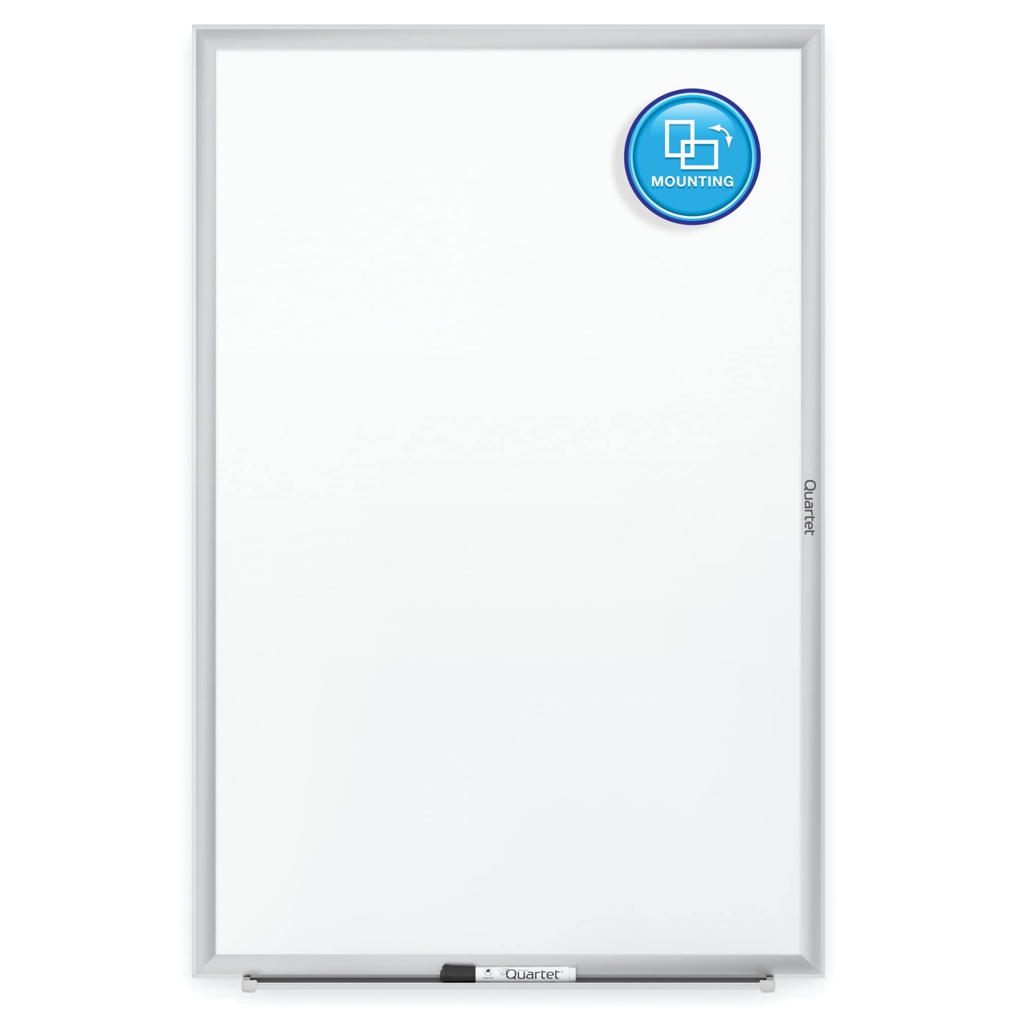 Quartet 5' x 3' Non-Magnetic Dry Erase Whiteboard with Silver Aluminum Frame - Perfect for Office Meetings, Classroom Teaching & Home Office Organization (Model S535)