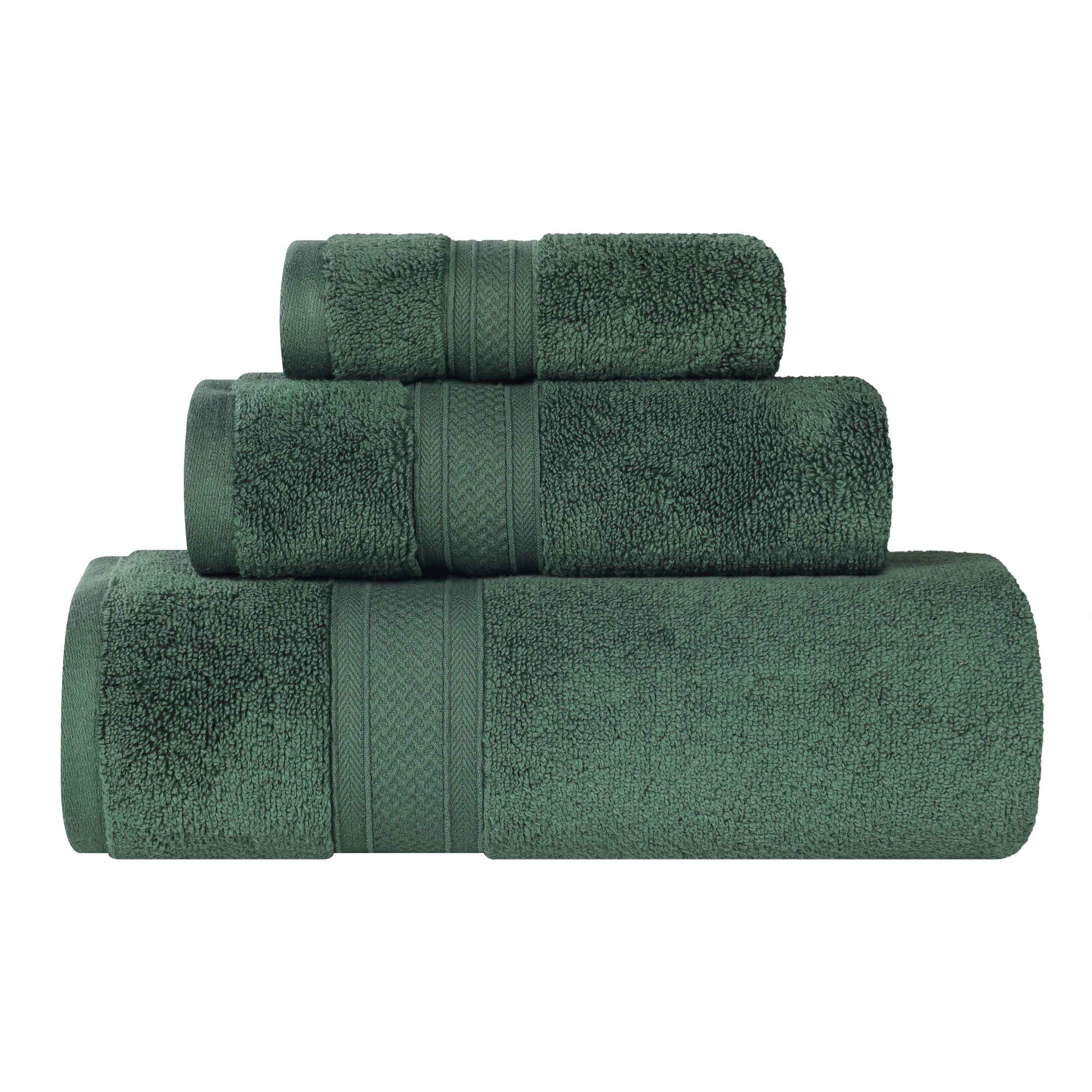 Premium Zero Twist Cotton 3-Piece Towel Set - Ultra Soft, Highly Absorbent, Elegant Solid Color for Bath, Spa & Guest Use