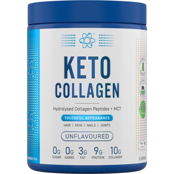 Applied Nutrition Keto Collagen Powder - Unflavored 325g | Supports Weight Loss & Skin Health | Perfect for Ketogenic Diet & Daily Wellness