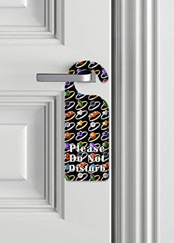 Artistic Do Not Disturb Door Hanger Sign with Rings - Perfect for Hotels, Bedrooms & Privacy (DND Door Knob Decor)