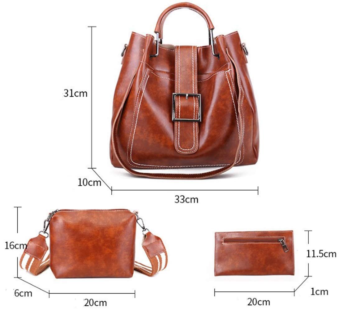 Women's 3-Piece Handbag Set - Shoulder, Tote & Crossbody Bags for Work & Travel