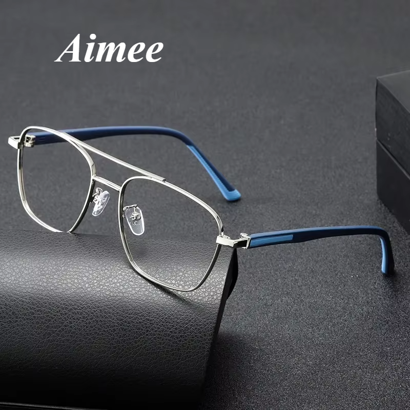 Aror Women's Full Rim Square Double Bridge TR90 Alloy Eyeglasses Frame 30001 - Lightweight & Durable for Work, Reading & Fashion