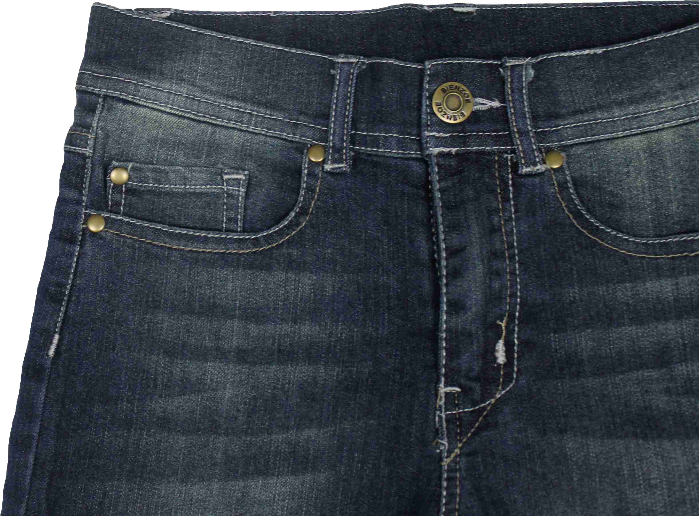 Bienzoe Girls' Stretch Denim Jean Shorts - Low Waist Casual Bermuda Shorts for Kids | Perfect for Summer Playdates, Beach Trips & Outdoor Adventures