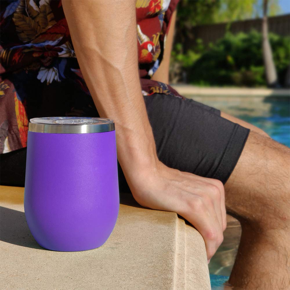 Personalized Dark Purple Stainless Steel Wine Tumbler with Scorpio Zodiac Engraving - Double Wall Insulated for Hot & Cold Drinks - Perfect for Gifts, Parties, and Outdoor Gatherings