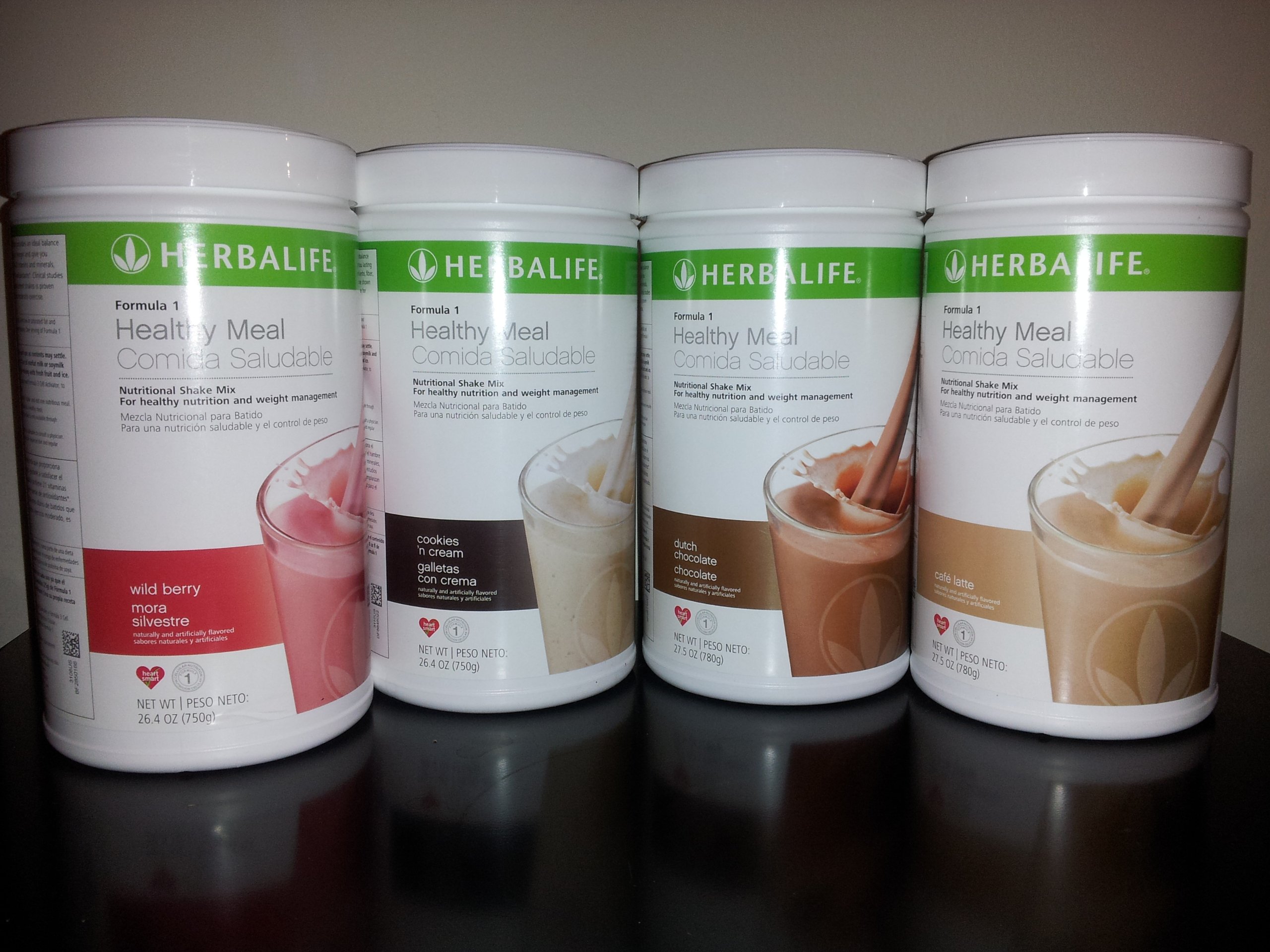 Herbalife Formula 1 Nutritional Protein Shake Mix - Dutch Chocolate & Cookies & Cream Flavors (2 Pack Each) | Meal Replacement for Weight Loss & Muscle Gain | Perfect for Breakfast Smoothies & Post-Workout Recovery