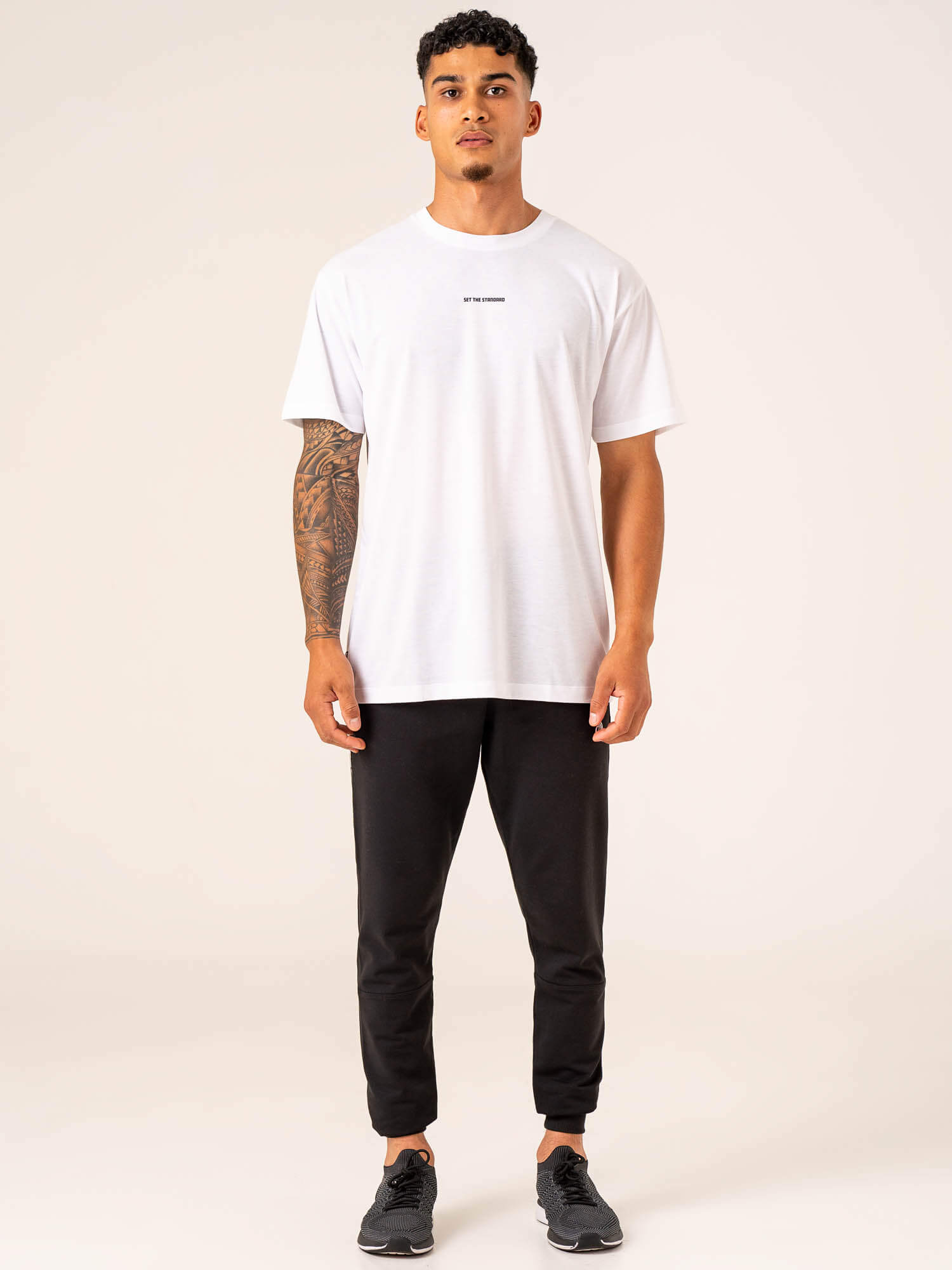 Emerge Oversized T-Shirt for Men & Women - Soft Cotton White Tee for Casual Wear, Street Style & Loungewear