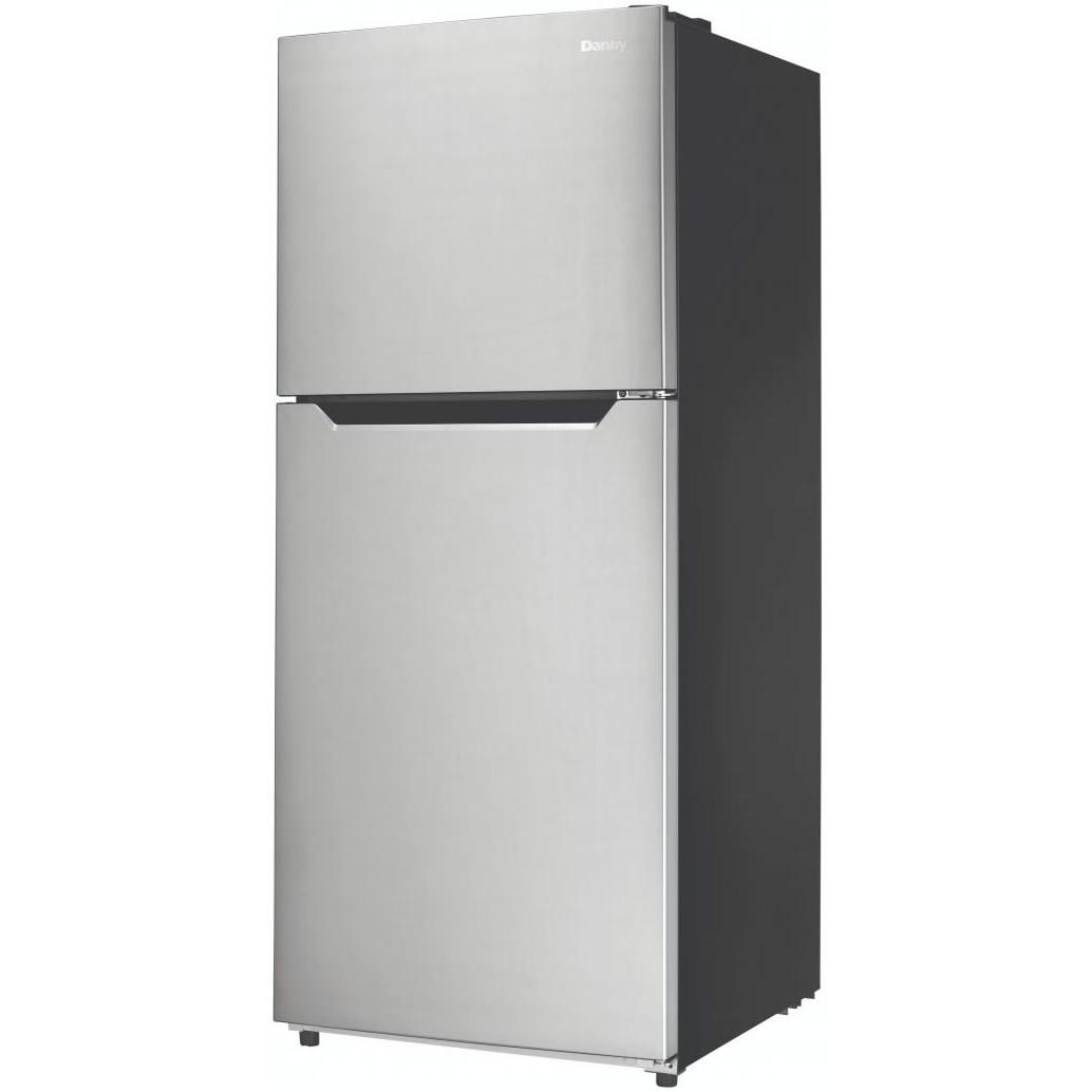 Danby 10.1 Cu. Ft. Top Freezer Refrigerator - Energy Efficient, Stainless Steel Look (DFF101B1BSLDB) - Perfect for Apartments, Dorms, Offices & Small Kitchens