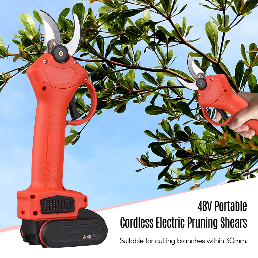 Kavolet 48V Cordless Electric Pruning Shears - Rechargeable Lithium Battery Powered Garden Shears, Portable Branch Cutter for Tree Trimming, Gardening & Landscaping | Perfect for Home Garden, Orchard & Vineyard Maintenance