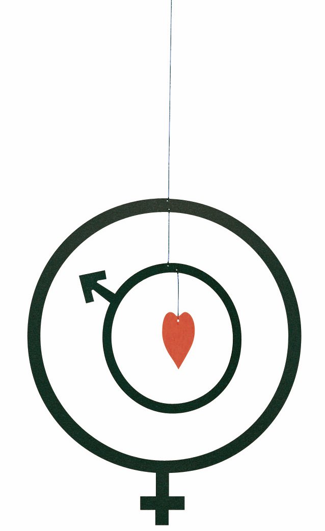 Flensted Love Hanging Mobile - 10 Inch Handmade Nursery Decor - Premium Cardstock Baby Mobile for Cribs & Playrooms - Perfect for Newborn Gifts & Bedroom Wall Art