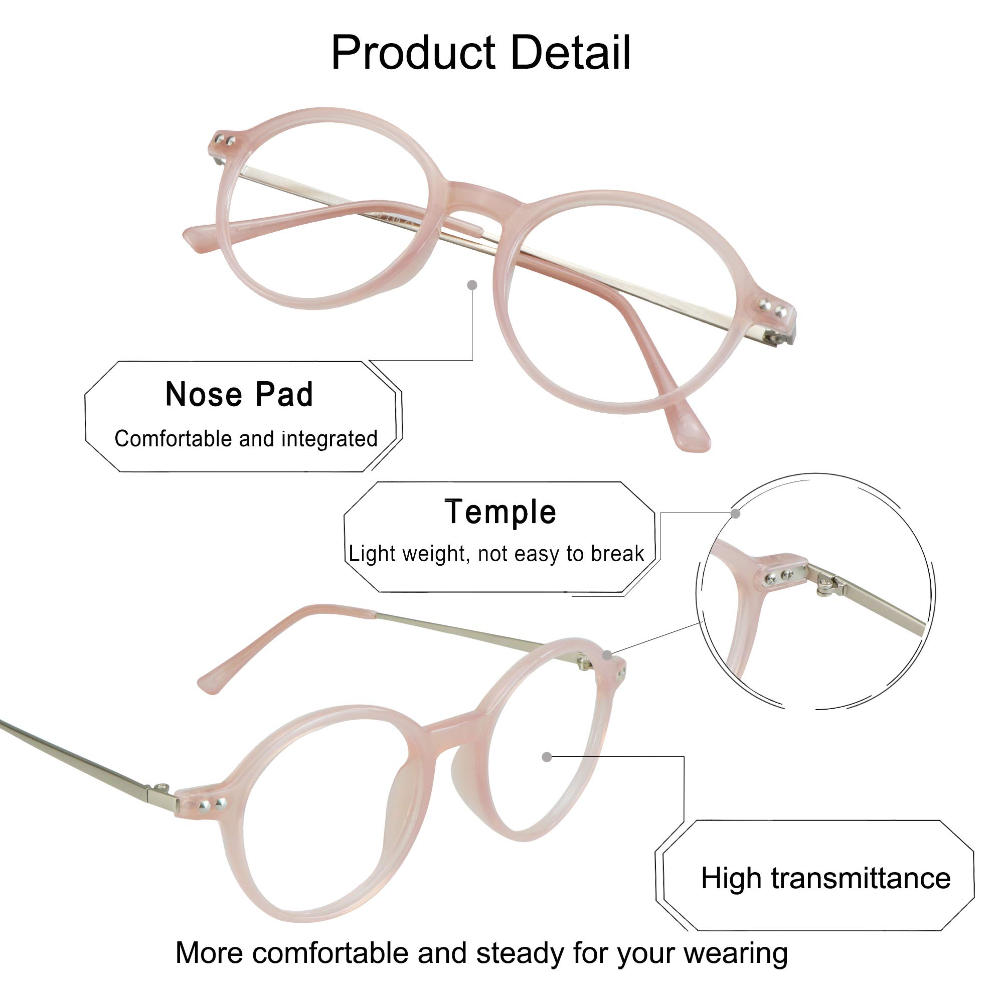 Blue Light Blocking Glasses for Women - Anti Eyestrain & UV for Screen Use