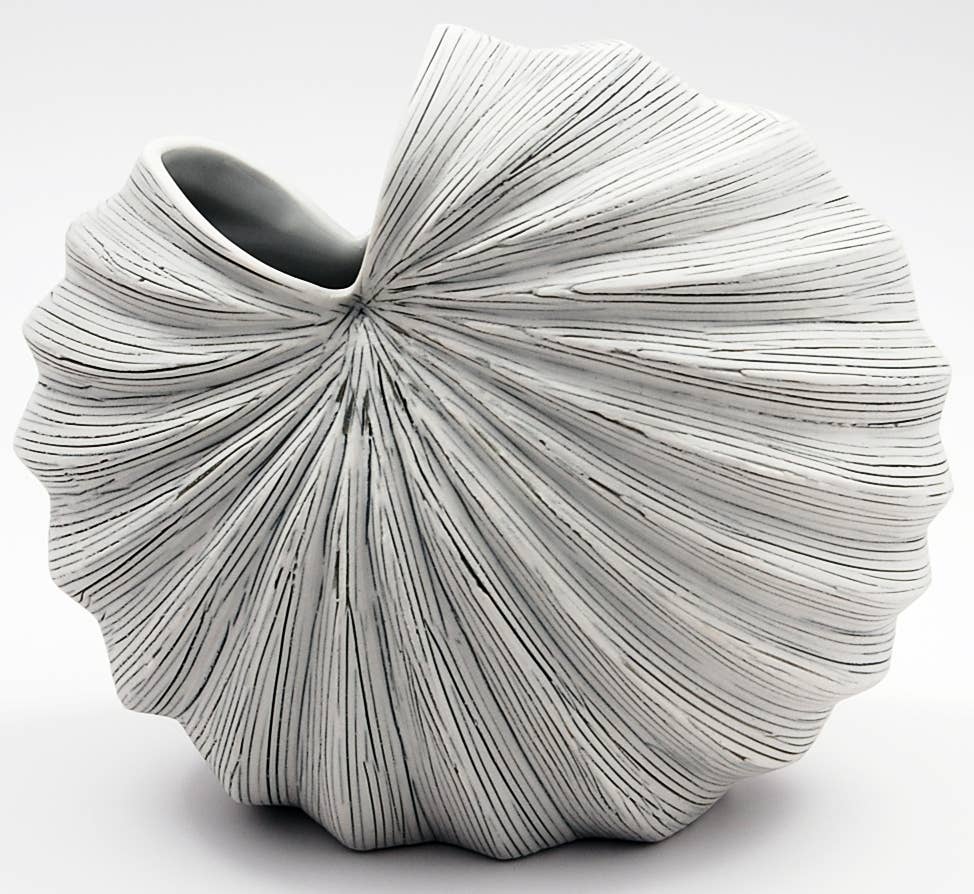 Elegant Floral Palm Vase - Handcrafted Ceramic Home Decor for Boho & Modern Interiors | Perfect for Living Room, Bedroom & Wedding Centerpieces