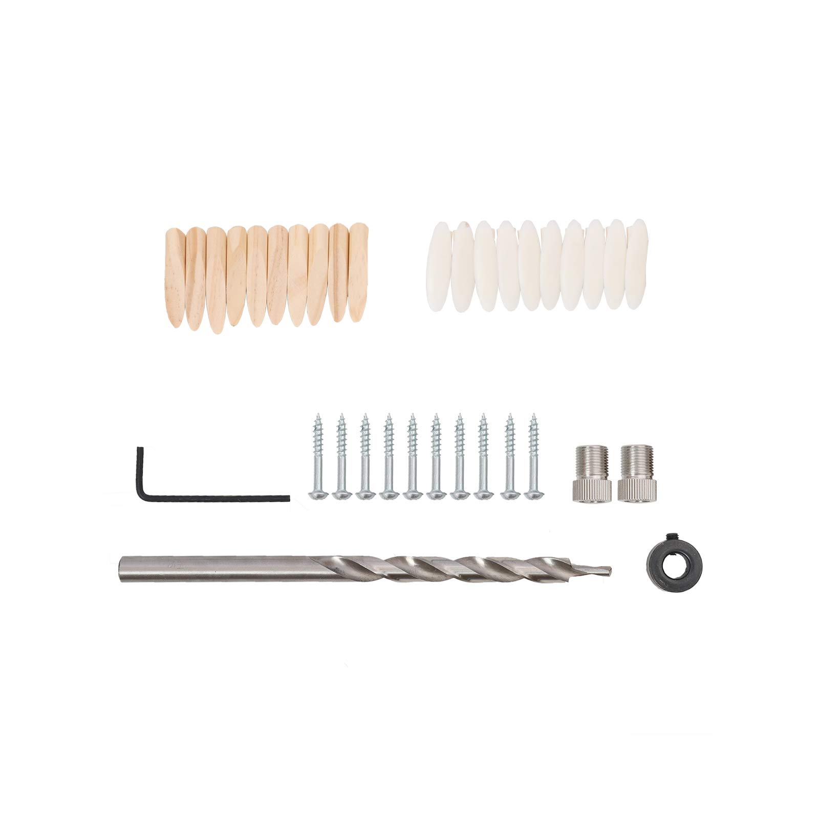 **Red Pocket Hole Jig Kit - 46pcs Woodworking Accessories with Angle Guides & Joint Locator for DIY Carpentry Projects - Perfect for Furniture Making, Cabinetry, and Home Repairs**