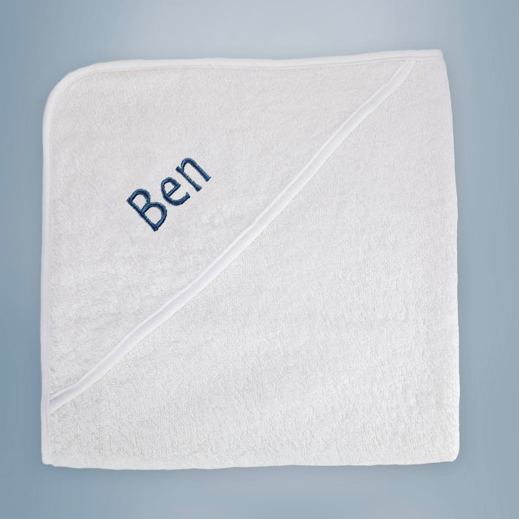 Personalized Kids Hooded Bath Towel - Large Size, Soft & Absorbent, Blue - Perfect for Beach, Pool & Bath Time
