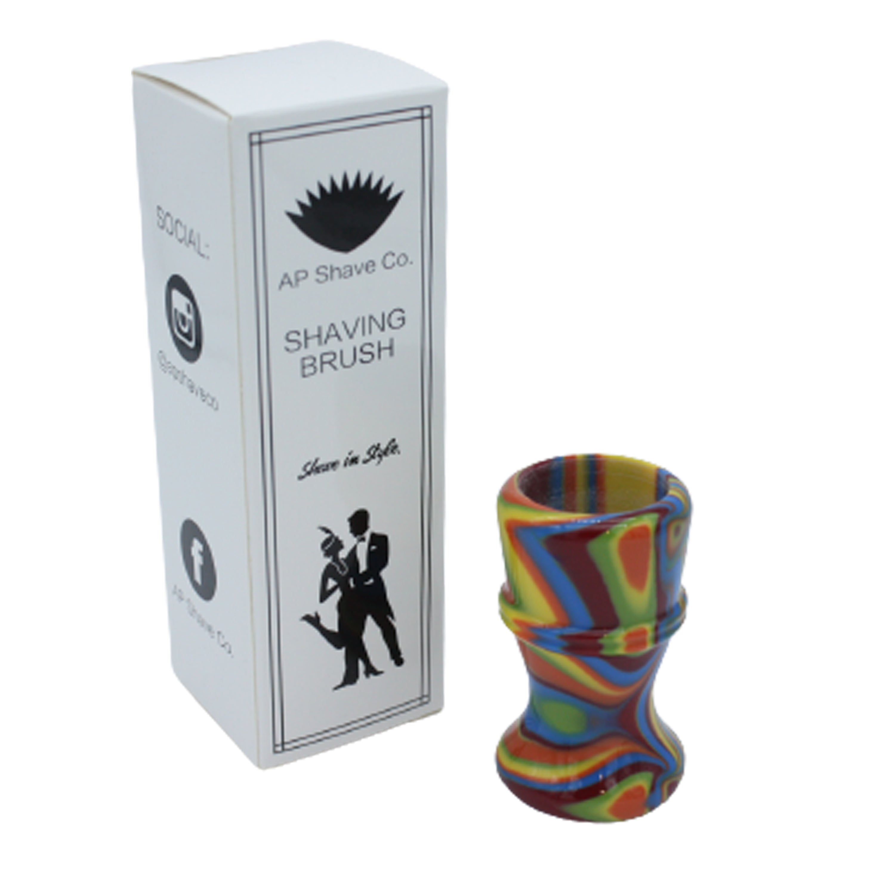 Premium Handcrafted Disco Shaving Brush Handle - Fits 24mm & 26mm Knots - Perfect for Wet Shaving & Grooming Gifts - Luxury Bathroom Accessory for Men