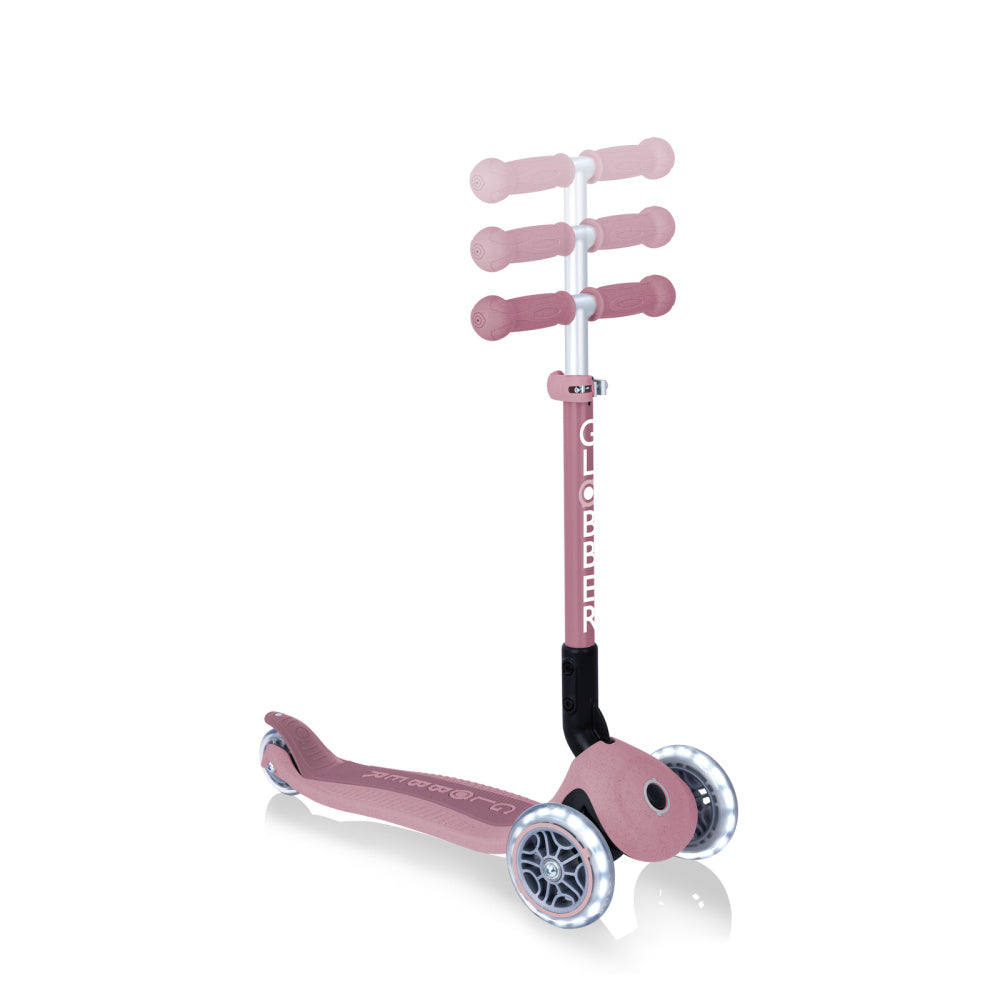 Globber Ecologic 3 Wheel Primo Foldable Aluminum Scooter for Kids - Lightweight & Adjustable Kick Scooter for Boys & Girls - Perfect for Commuting, Park Rides & Outdoor Fun