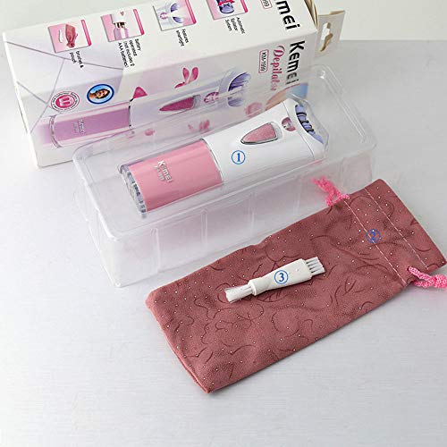 Electric Bikini Hair Trimmer for Women & Men - Portable Travel Epilator for Armpit, Legs & Body - Painless Hair Removal Tool for Smooth Skin (Pink, One Size) - Perfect for Home Use, Gym & Travel