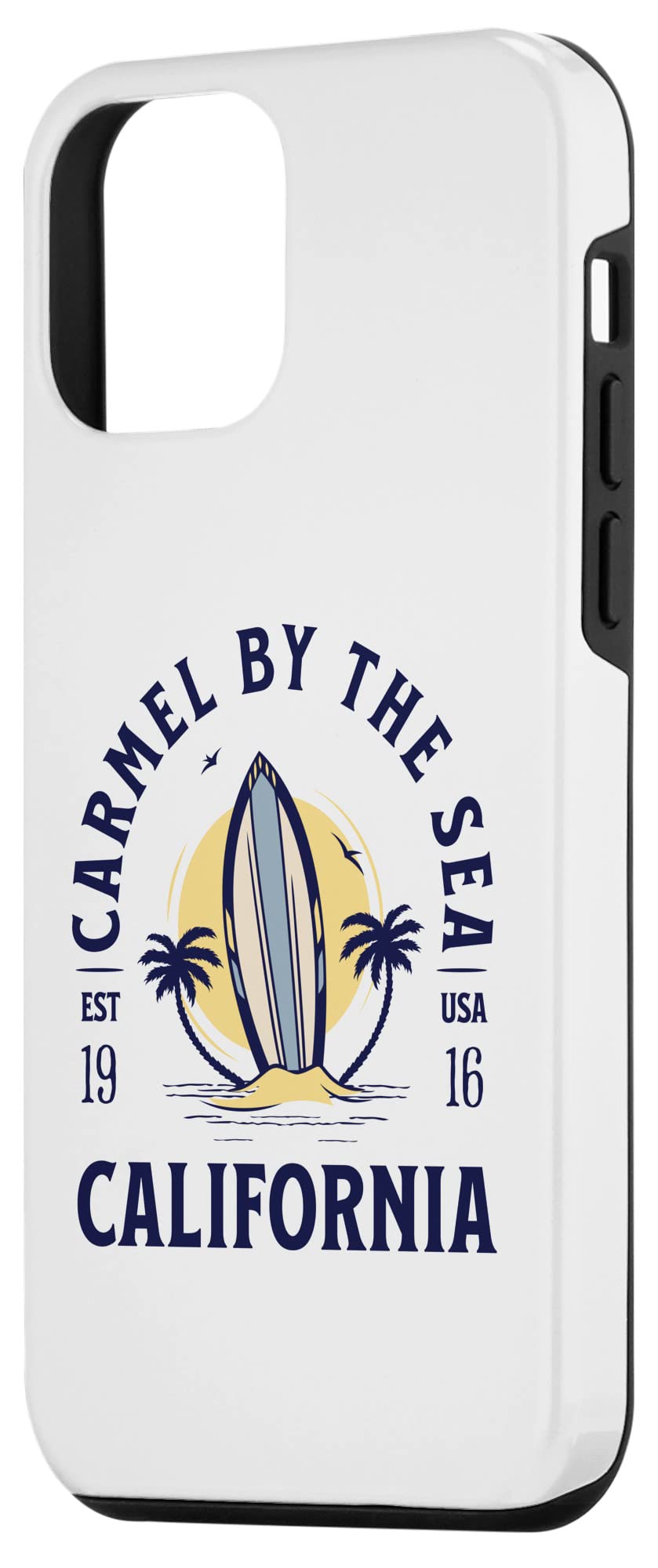 iPhone 12 Mini Case - Carmel by the Sea California Beach Surf Summer Vacation Design | Slim Protective Phone Cover for Travel, Outdoor Activities & Daily Use
