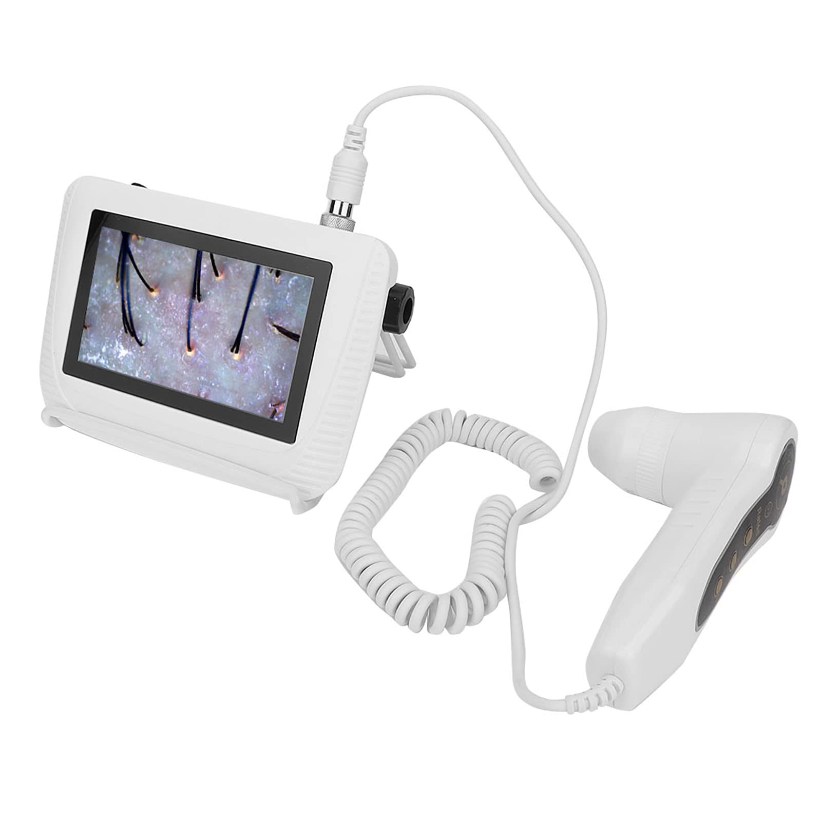 ASixxSix 5-Inch LCD Digital Skin & Hair Analyzer - Rechargeable Facial Skin Oil & Follicle Magnifier Tester for Home Salon & Professional Use | Perfect for Skincare Diagnosis, Hair Analysis & Beauty Treatments