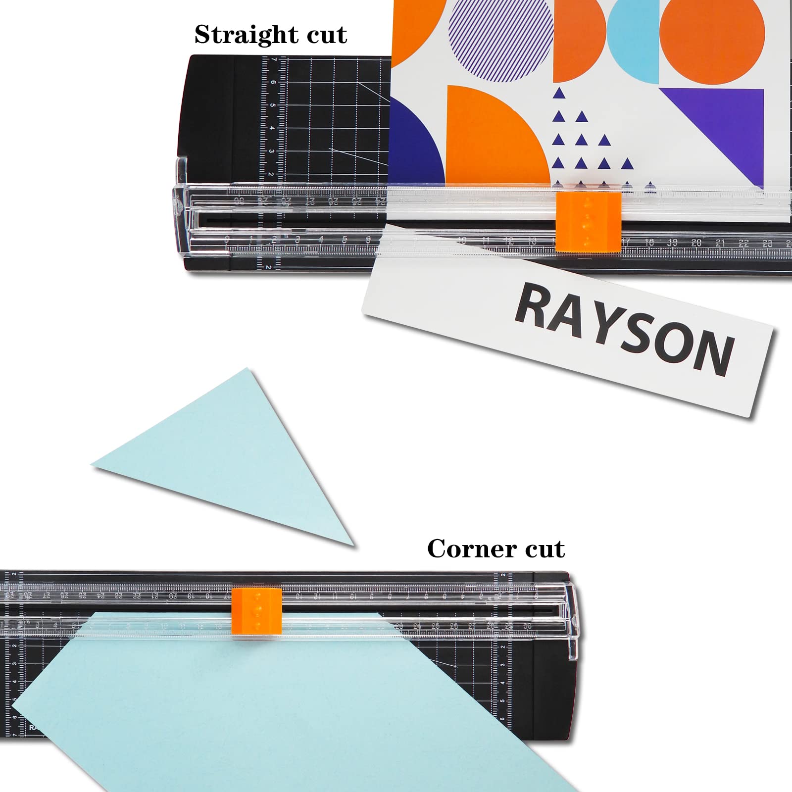 Rayson RC4000BK 12 Inch A4 Paper Cutter Trimmer - Precision Cutting for Coupons, Craft Paper, Photos & Documents | Ideal for Office, School & Craft Projects (Black)