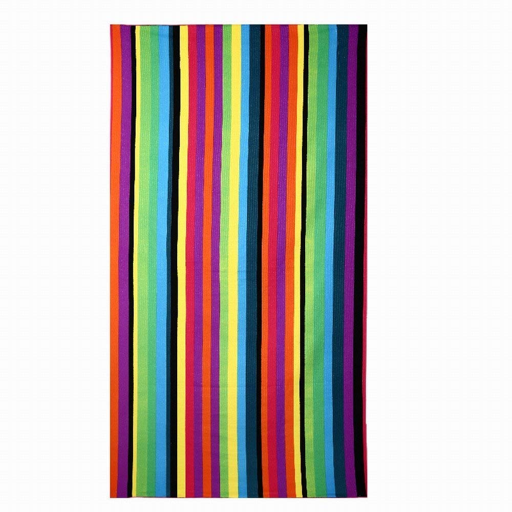 Premium Large Bath & Beach Towels 100x180cm - Ultra Soft Microfiber Quick Dry Towel for Adults, Hotels & Spas - Horse & Dolphin Design (640 Stripe) - Perfect for Pool, Beach, Gym & Bathroom Use