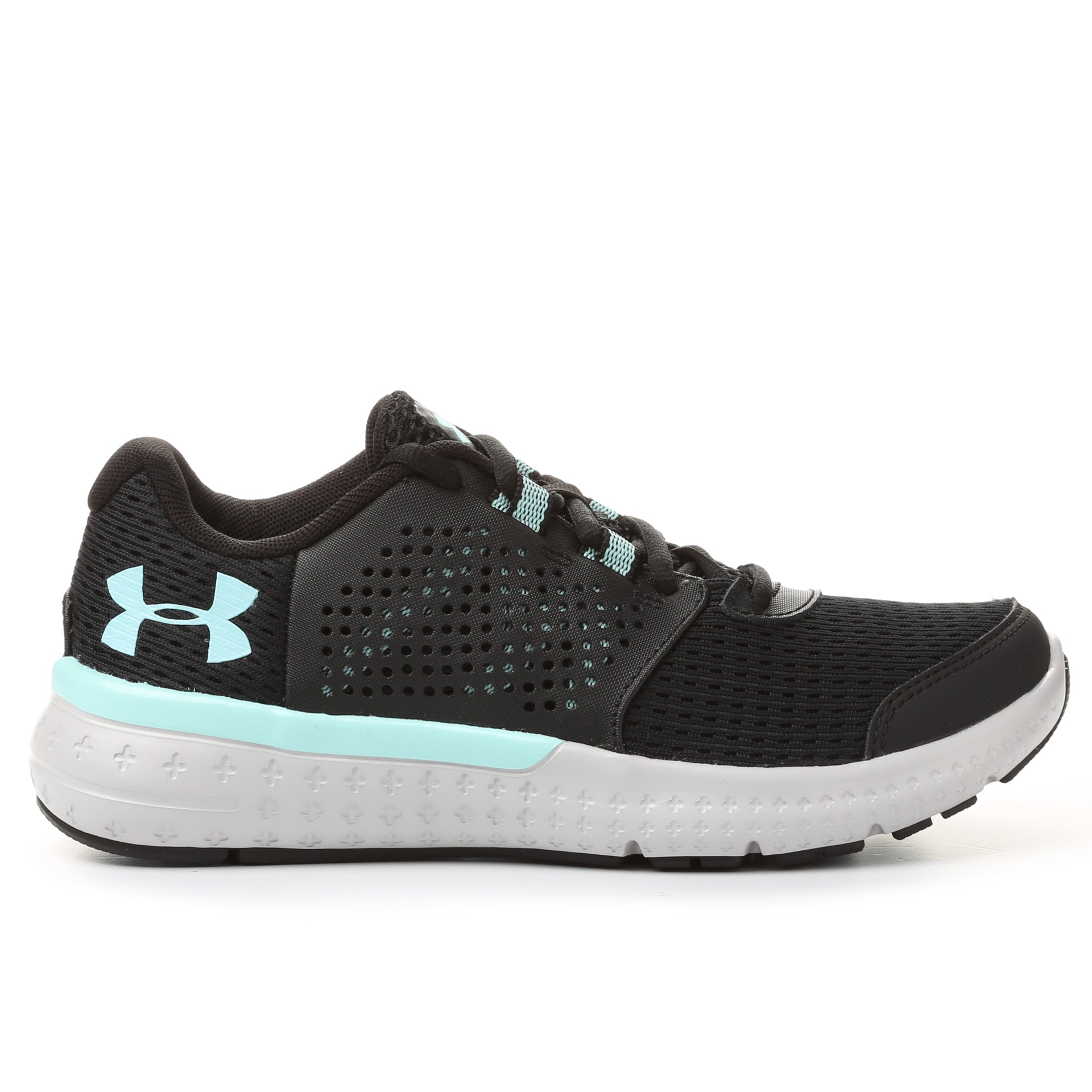 Under Armour Women's Micro G Fuel Running Shoes - Lightweight Cushioned Sneakers for Jogging & Training - Black/Glacier Grey/Blue Infinity - Perfect for Road Running, Gym Workouts & Daily Wear