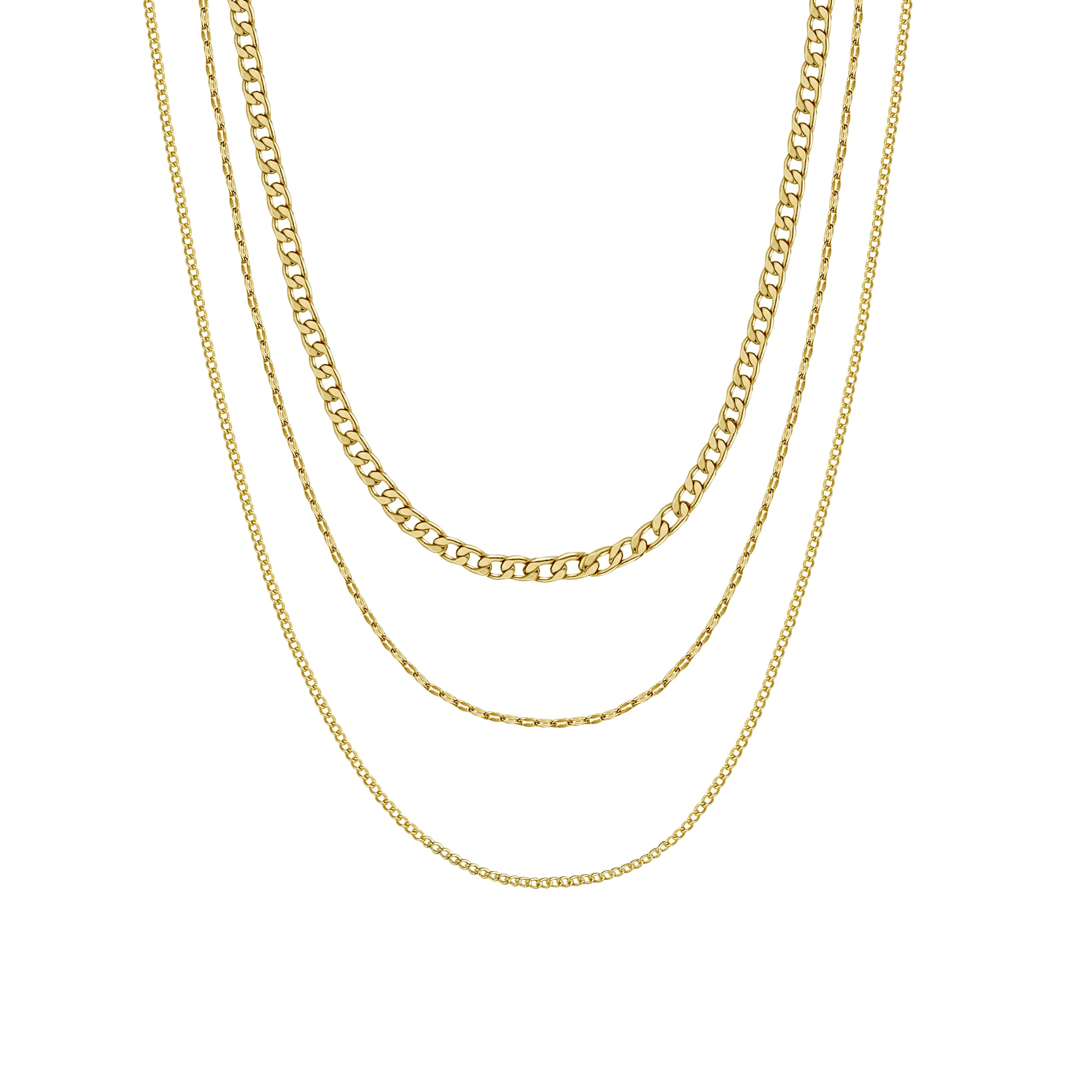 ASCOMY 14K Gold Plated Herringbone Necklace for Women - Layered Snake Chain, Paperclip, Cubic Zircon Cuban Figaro Toggle Choker - Perfect for Everyday Wear, Office, Date Night & Special Occasions