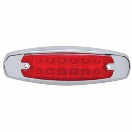 United Pacific 38306 Red LED Clearance Marker Light - Rectangle Design with Reflector, 12 LED Bulbs for Trucks, Trailers & Commercial Vehicles | Durable & Bright Safety Lighting