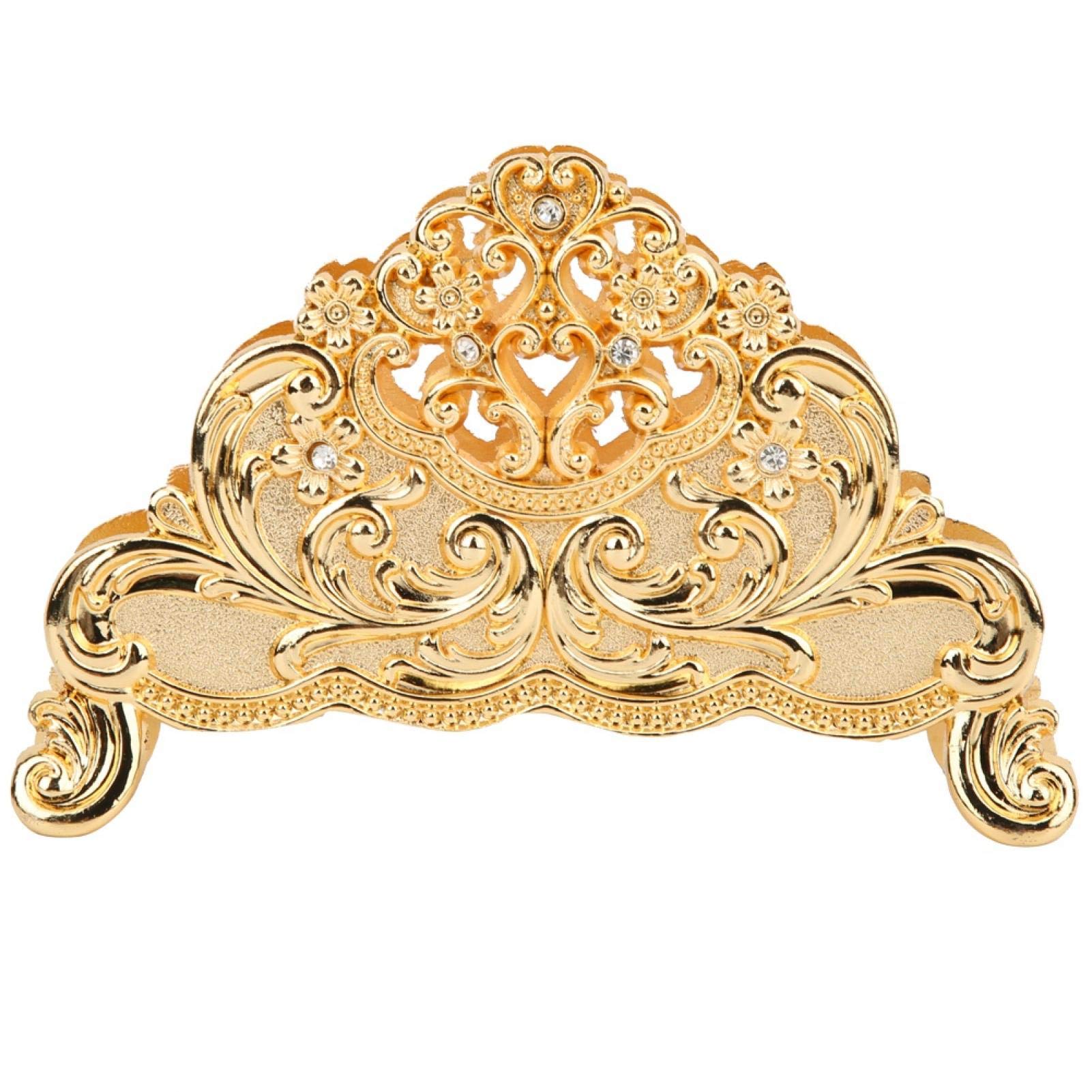 Stylish Metal Paper Towel Holder Stand for Desk - Gold Paper Towel Rack & Dispenser for Home, Office, Cafe, Restaurant & Hotel Use | Perfect Kitchen Countertop & Bathroom Organization Accessory