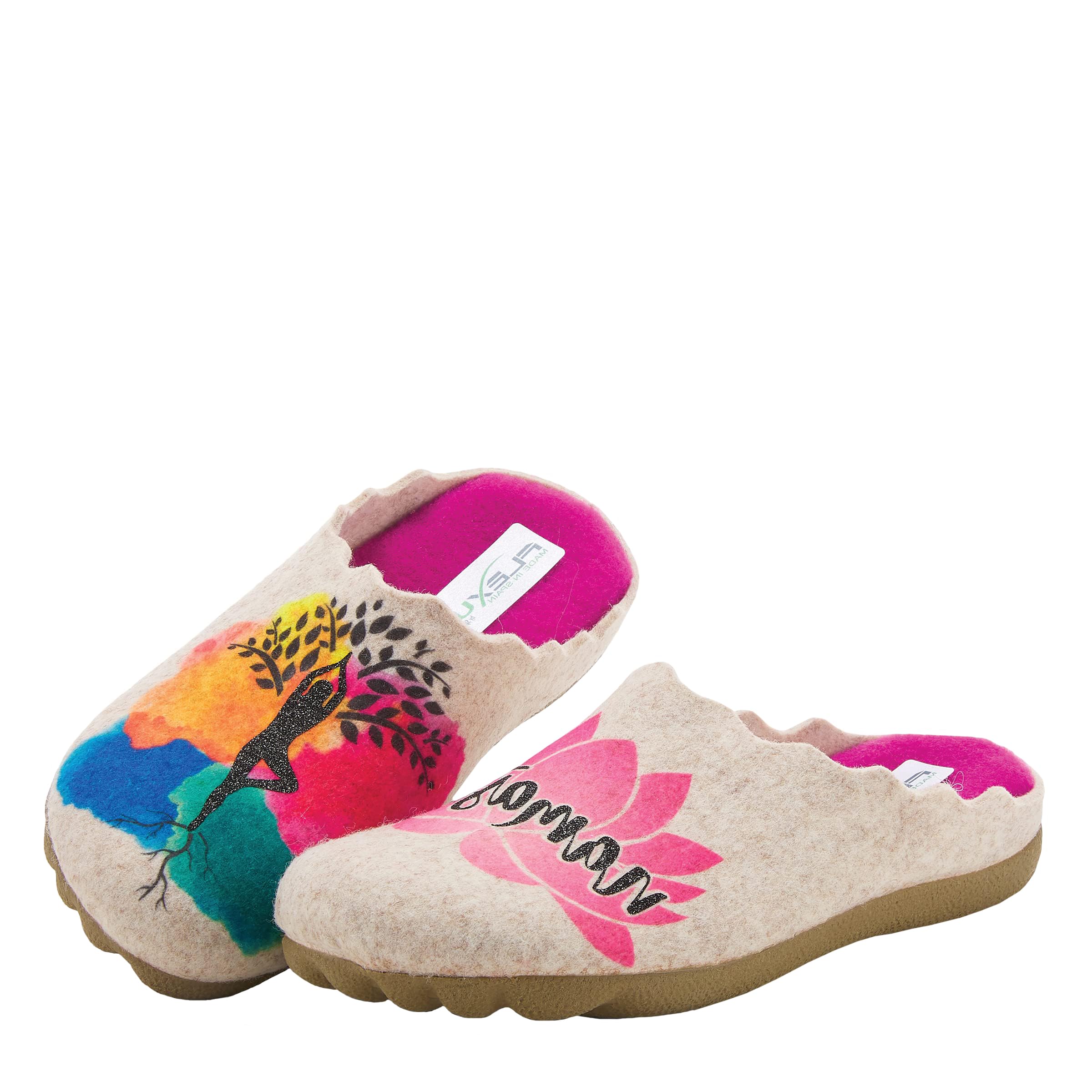 Flexus Spring Step Namaste Women's Indoor Slippers - Cozy House Shoes for Everyday Wear, Warm Loafers for Home Use - Perfect for Relaxing, Yoga & Lounge Comfort