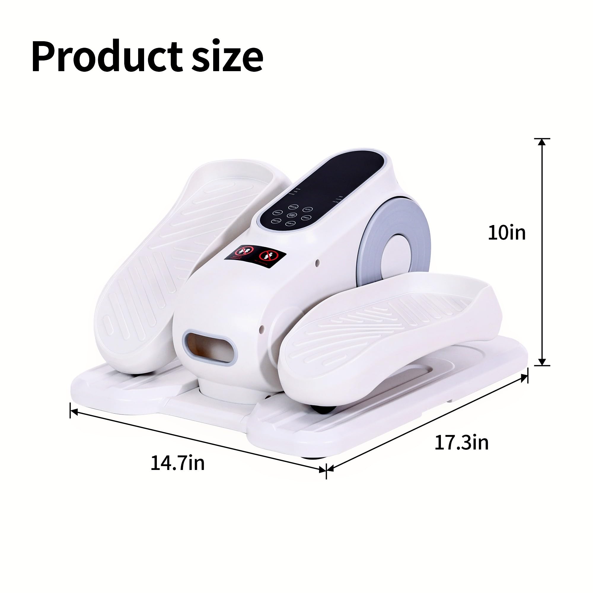 Under Desk Elliptical Machine - 12-Speed Electric Leg Exerciser with Remote & LCD Display | Portable Mini Elliptical Trainer for Home/Office | Ideal for Seniors Rehabilitation, Physical Therapy & Low-Impact Workouts